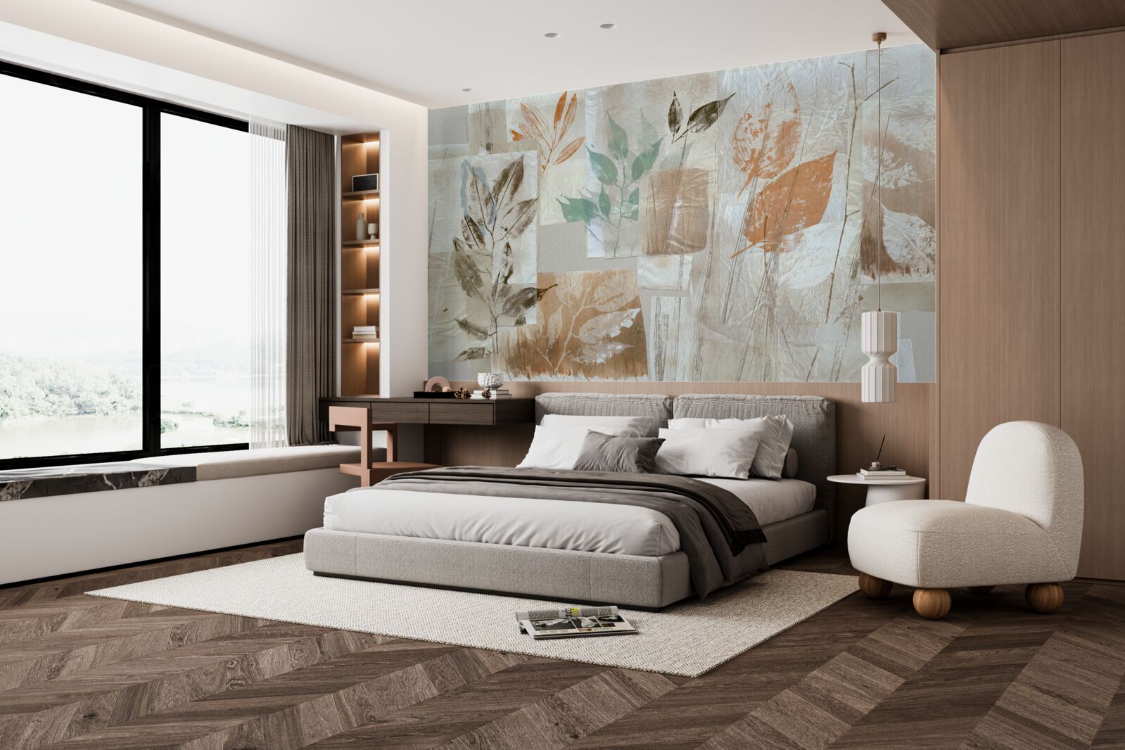 Fototapeta odsłanianie kwiatów i liści poprzez farbę