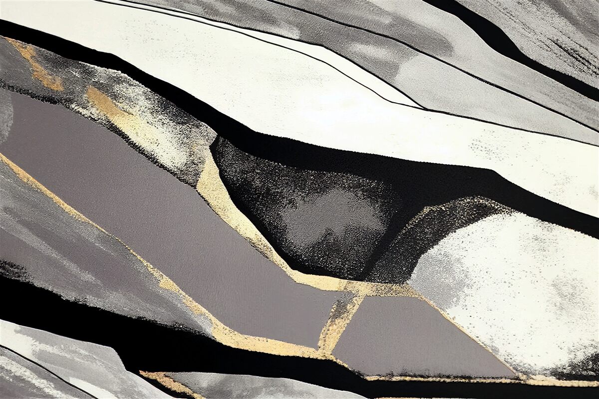 Fototapeta niesforne szczyty górskie, obute w czerń