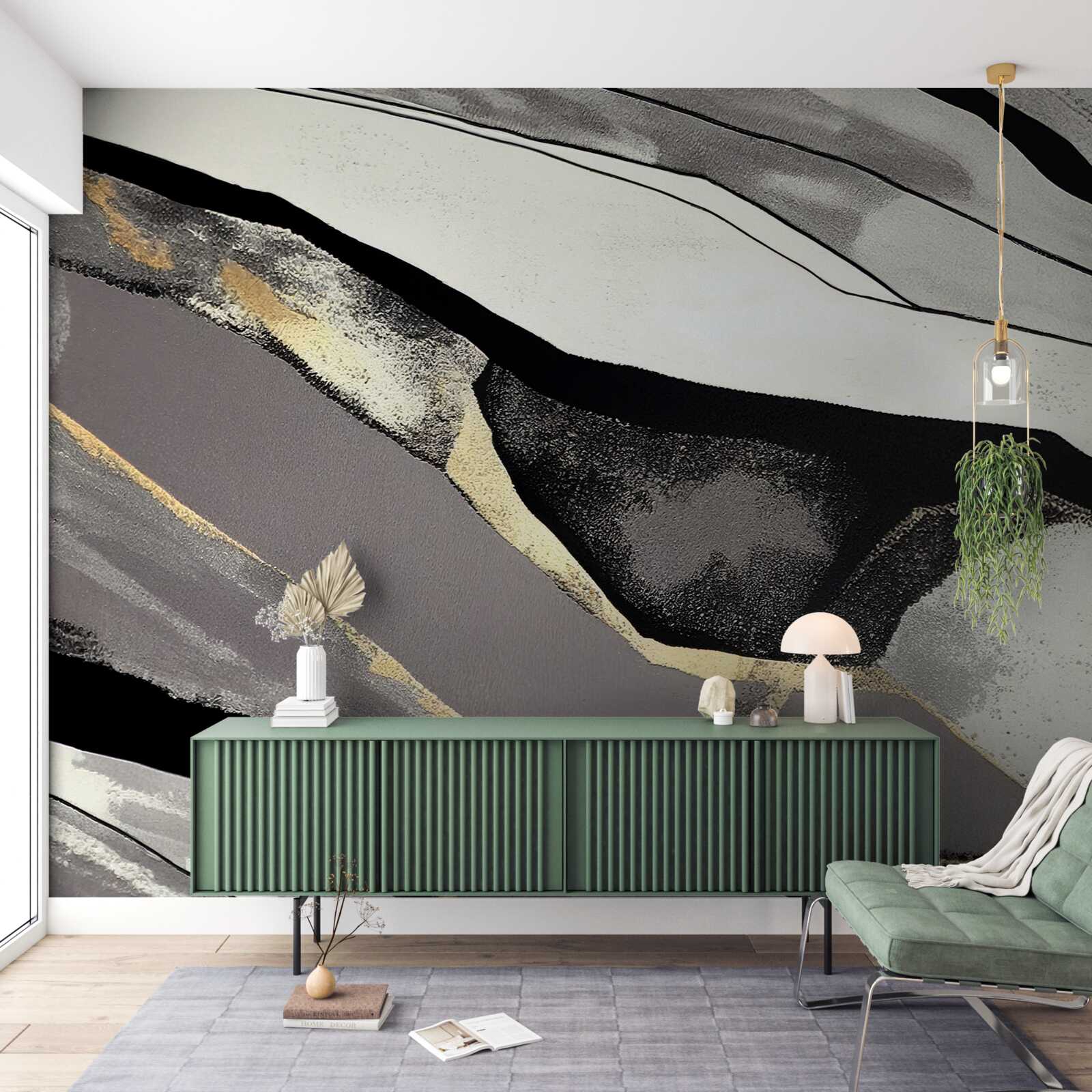 Fototapeta niesforne szczyty górskie, obute w czerń