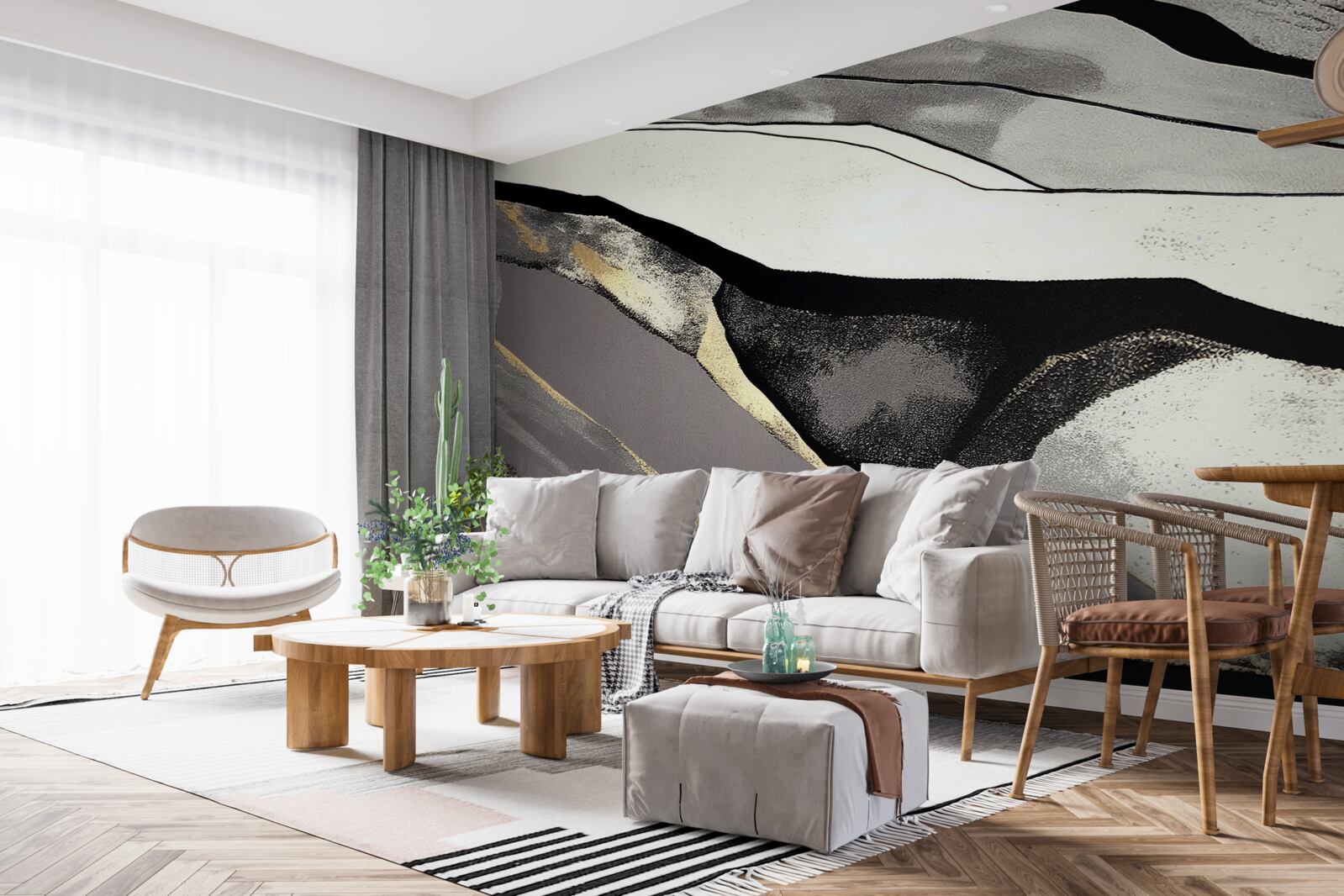 Fototapeta niesforne szczyty górskie, obute w czerń