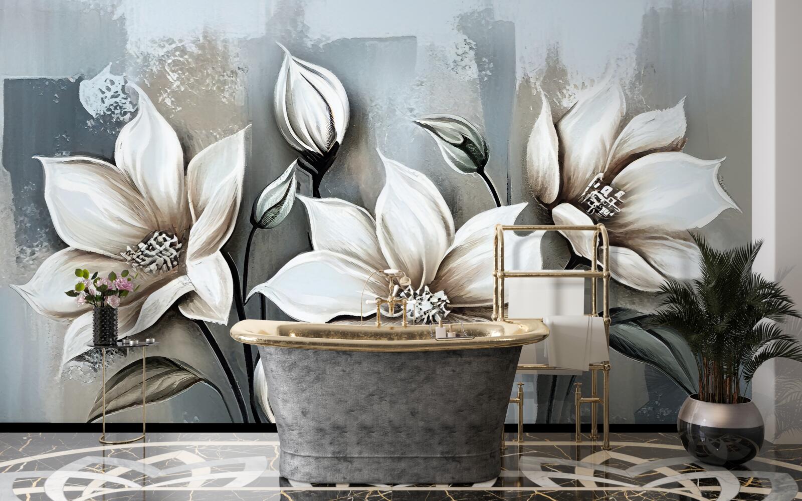 Fototapeta bukiet zawiera białe kwiaty