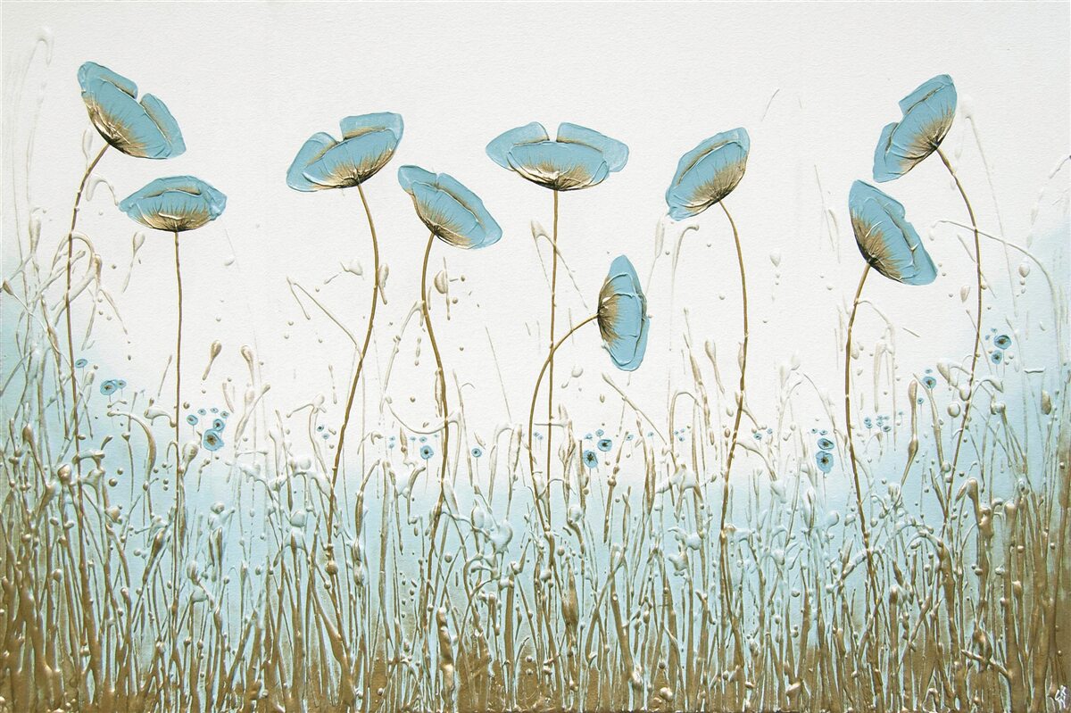 Fototapeta smukłe niebieskie maki