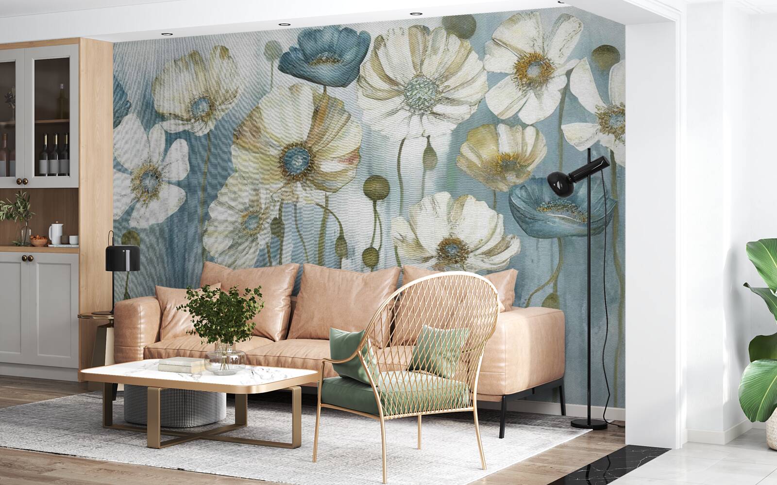 Fototapeta smukłe maki w różnych odcieniach