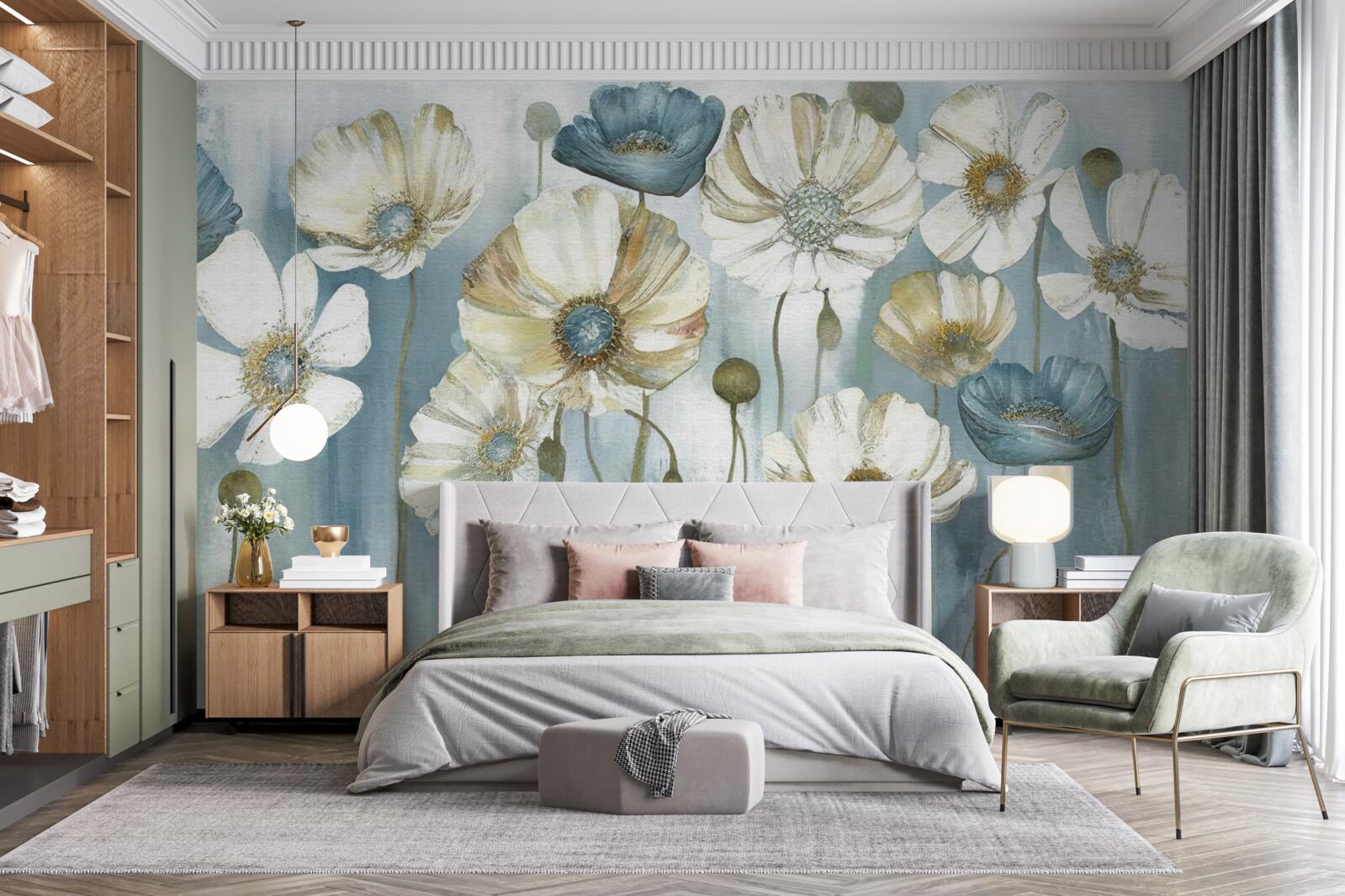 Fototapeta smukłe maki w różnych odcieniach