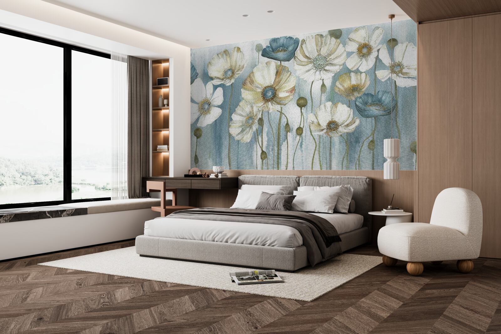 Fototapeta smukłe maki w różnych odcieniach