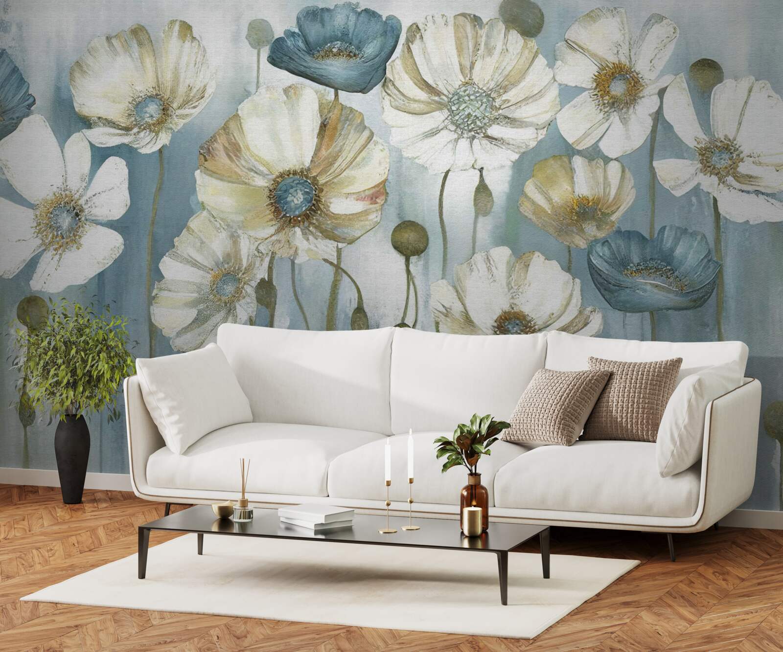 Fototapeta smukłe maki w różnych odcieniach