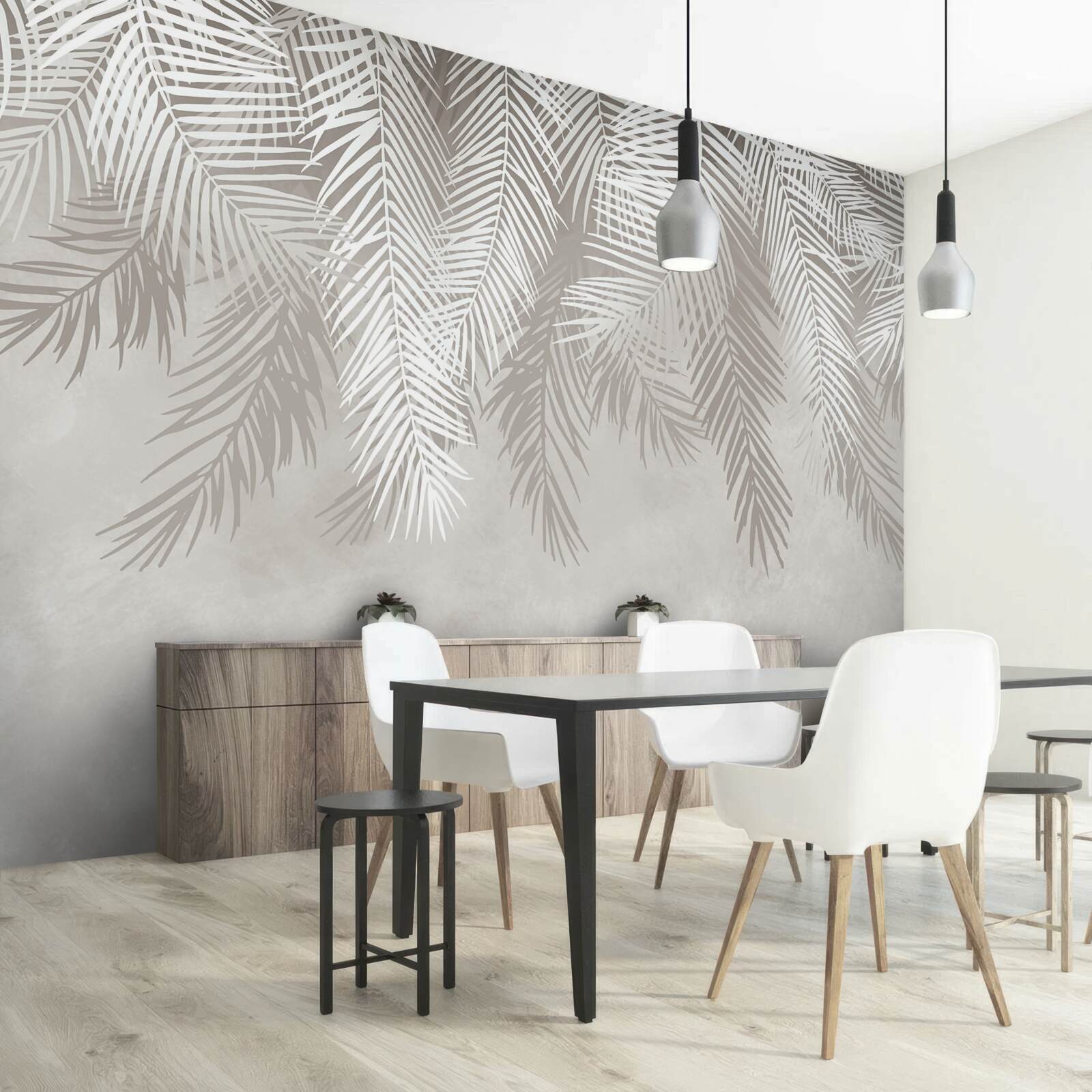 Fototapeta pióra zwisają na jasnym tle