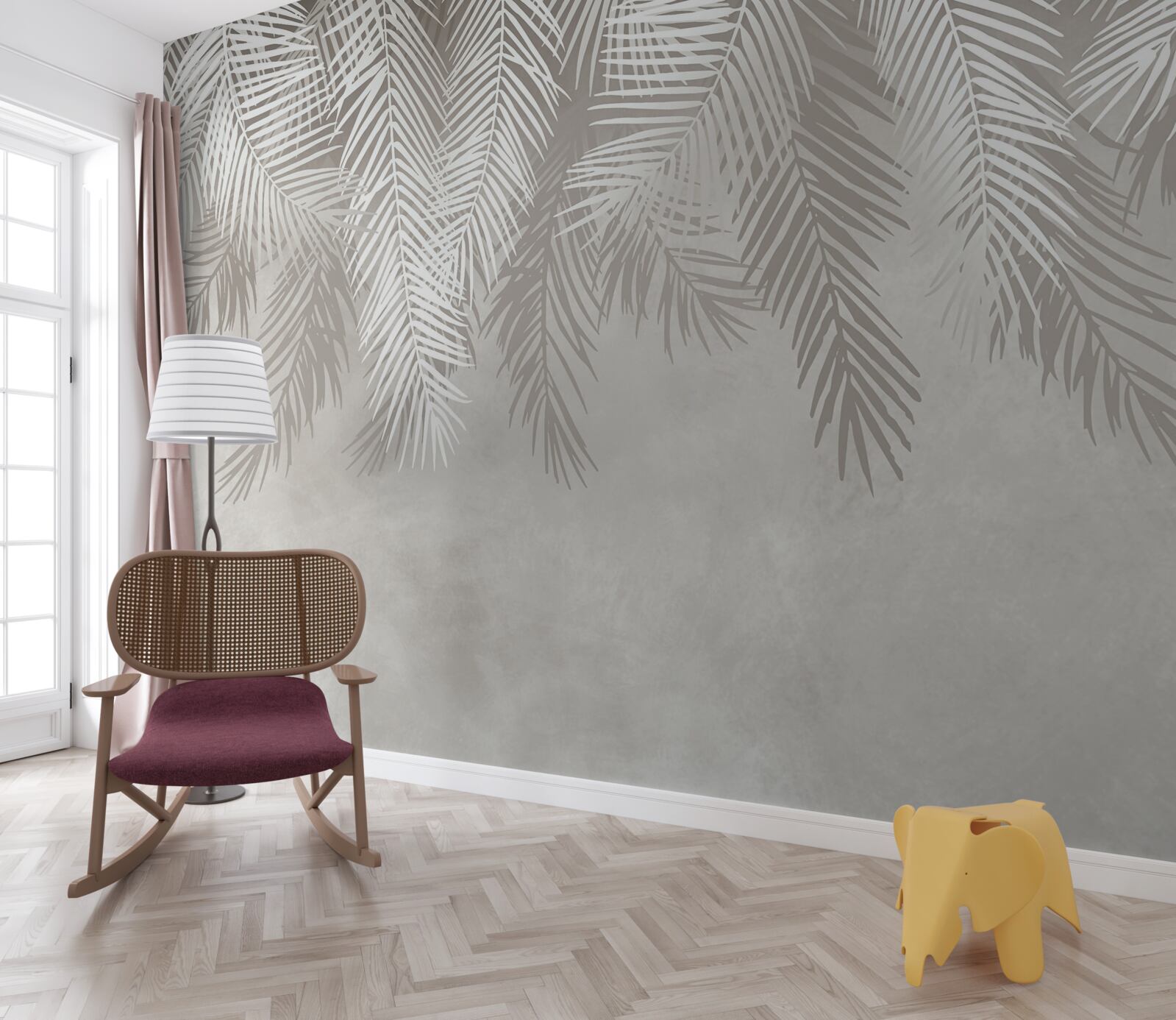 Fototapeta pióra zwisają na jasnym tle