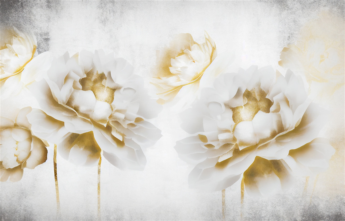 Fototapeta felicia, ciesząca oko swoją złocistą śnieżnobiałością