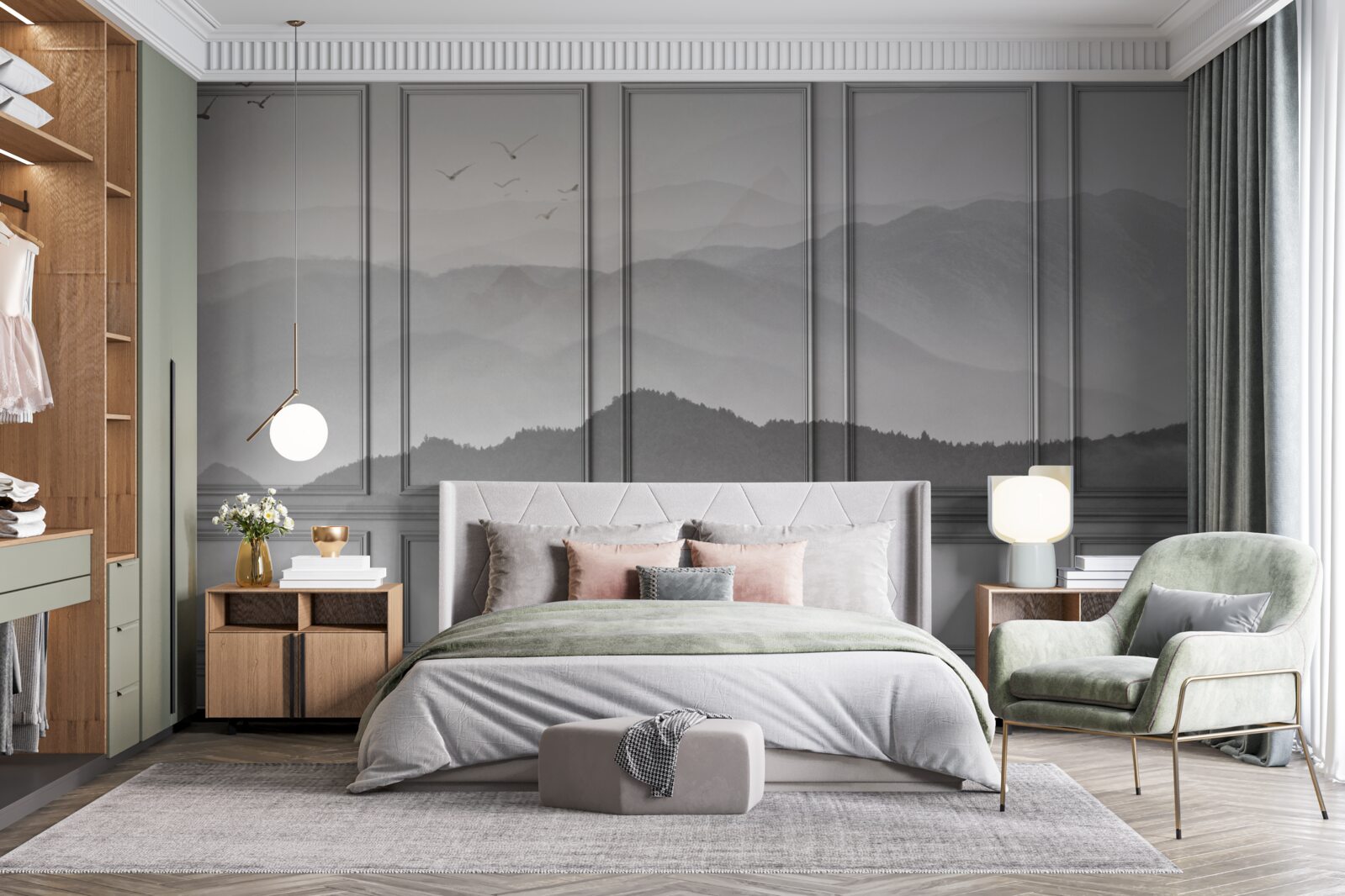 Fototapeta góry pokrywa coraz gęstsza mgła