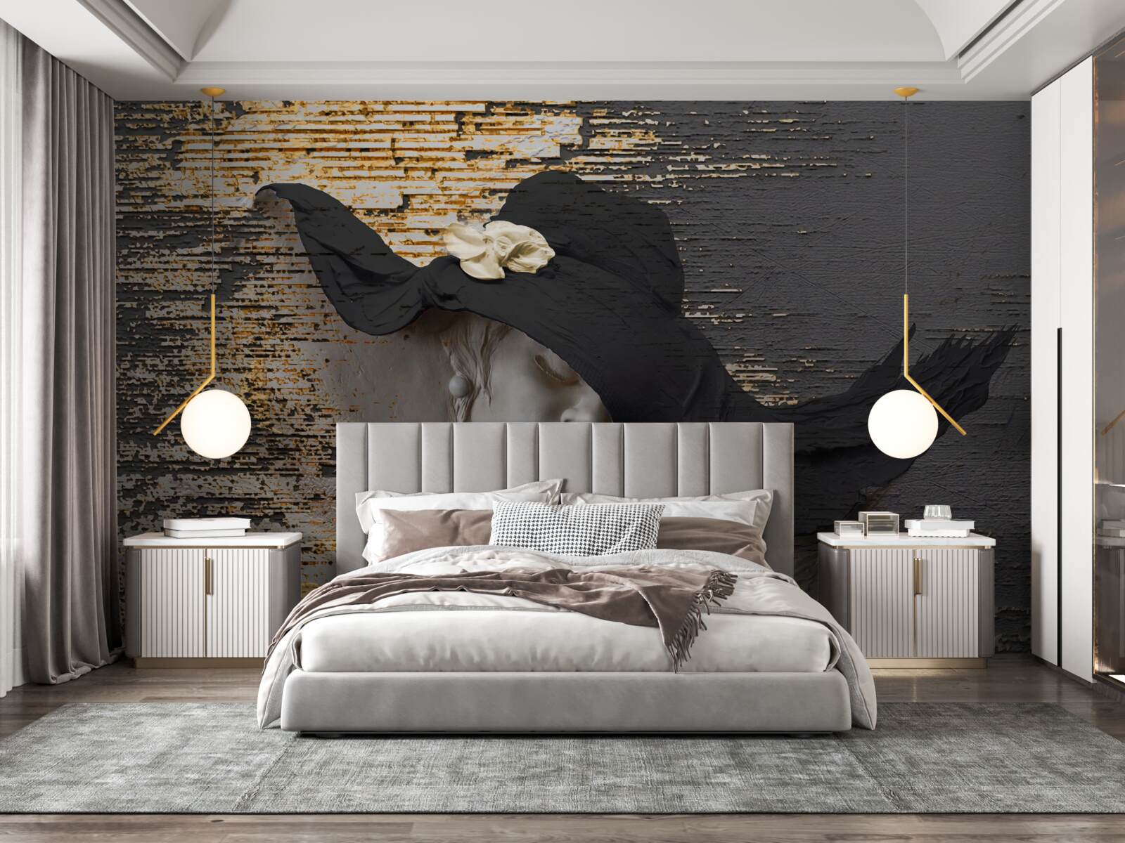 Fototapeta kobieta z kwiatami w czapce