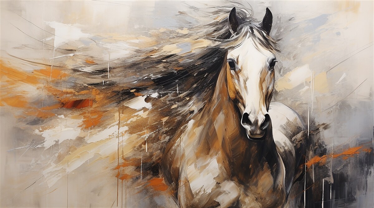 Fototapeta wspaniała jasnobrązowa grzywa konia