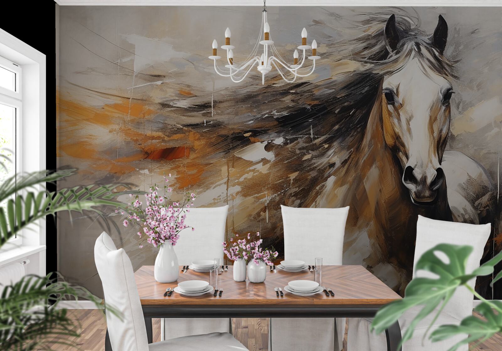 Fototapeta wspaniała jasnobrązowa grzywa konia