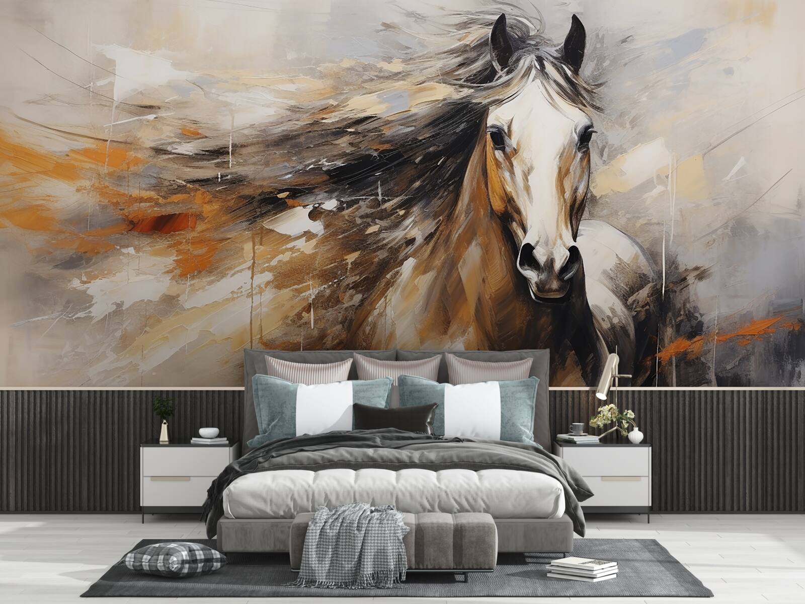 Fototapeta wspaniała jasnobrązowa grzywa konia