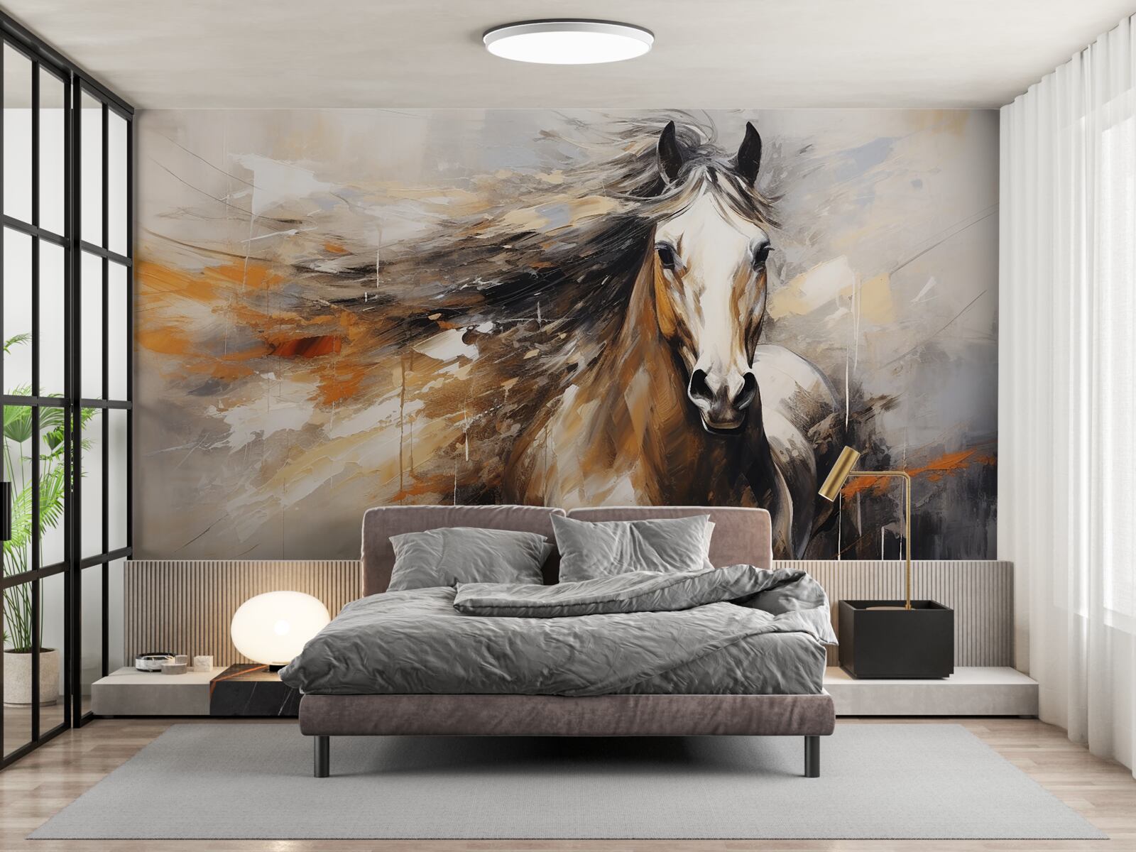 Fototapeta wspaniała jasnobrązowa grzywa konia