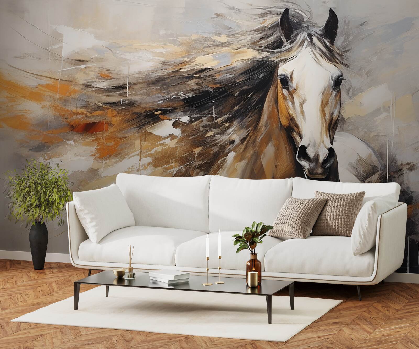 Fototapeta wspaniała jasnobrązowa grzywa konia