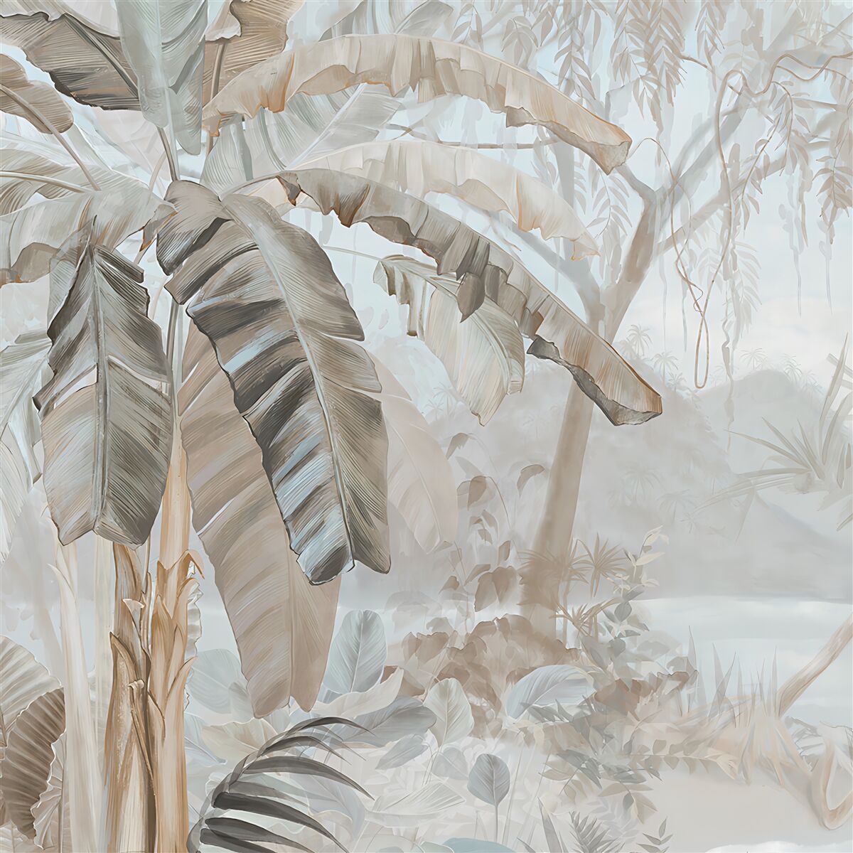 Fototapeta wybrzeże palmowe, przypominające raj