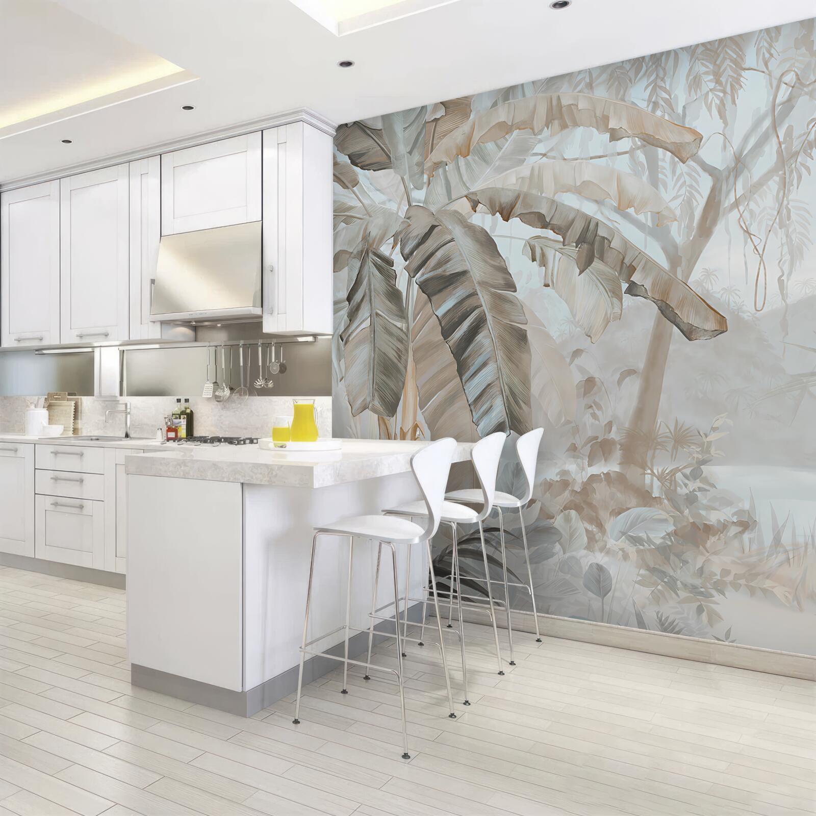 Fototapeta wybrzeże palmowe, przypominające raj