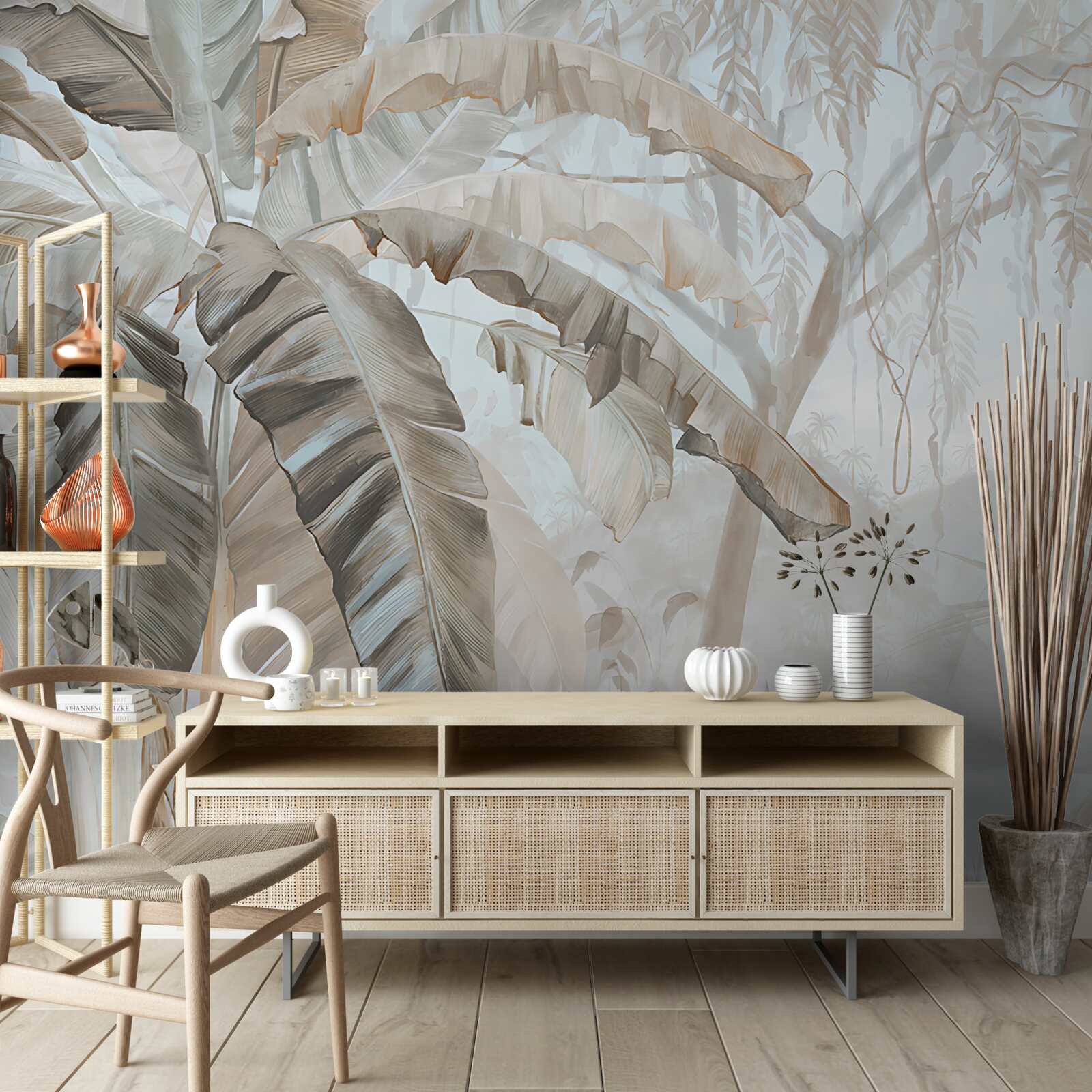 Fototapeta wybrzeże palmowe, przypominające raj