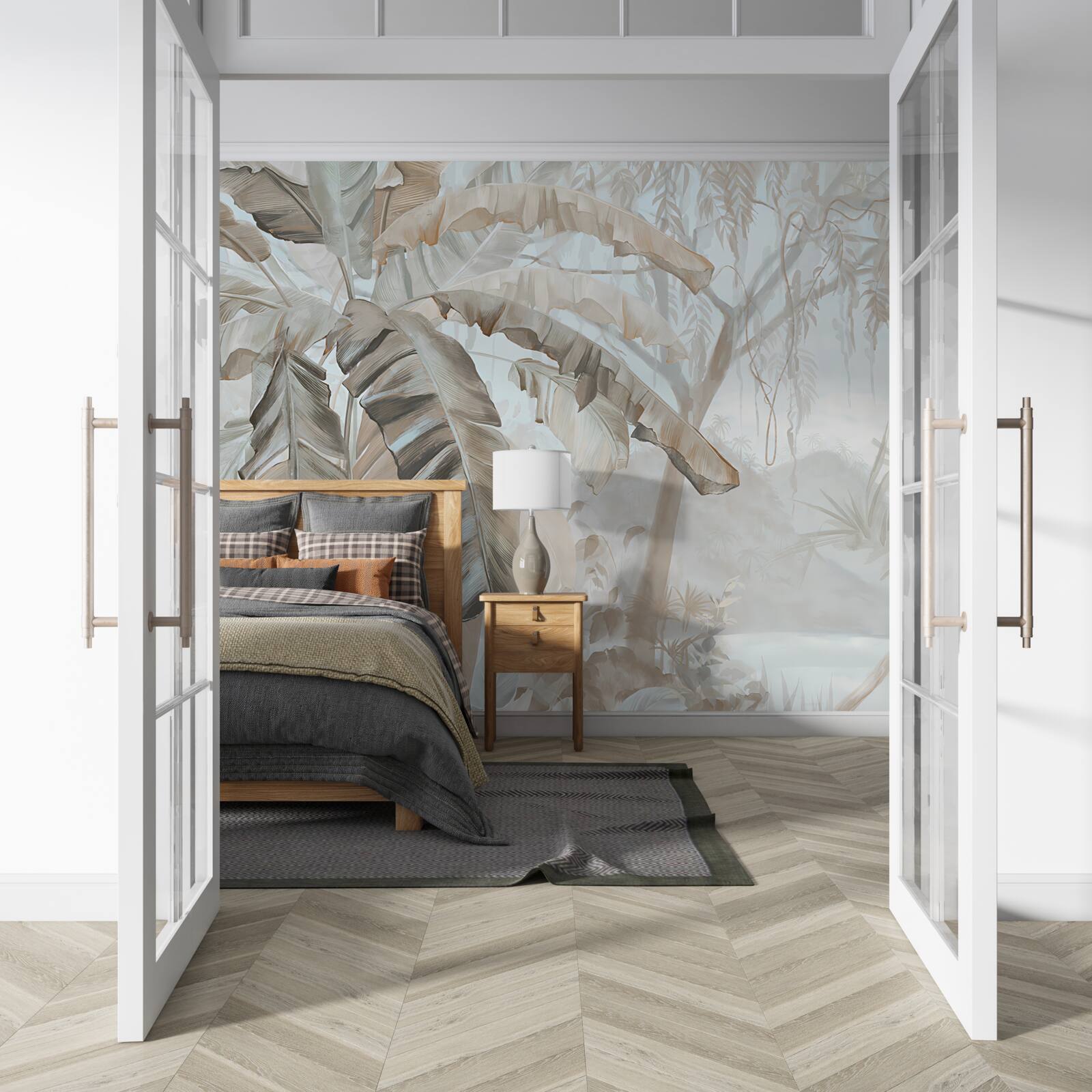 Fototapeta wybrzeże palmowe, przypominające raj