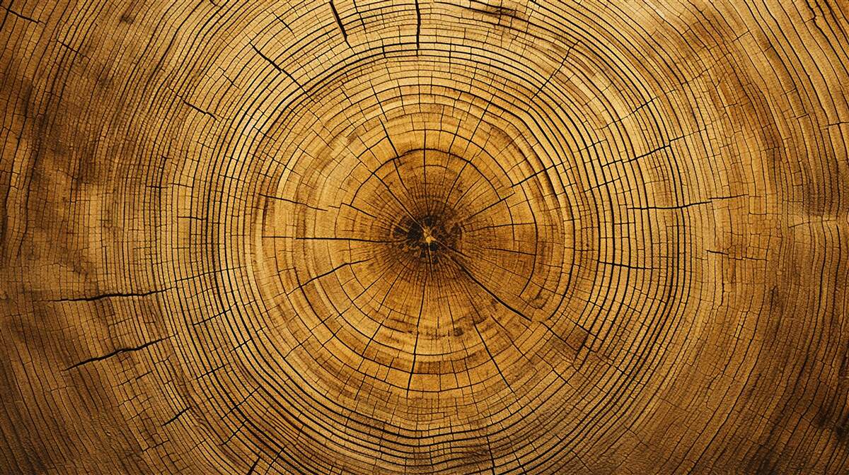 Fototapeta fragmenty filaru drzewa bogate w wielowiekowe warstwy