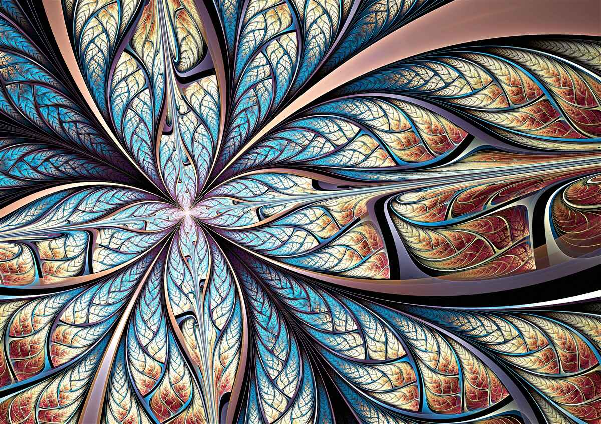 Fototapeta liście palmowe w abstrakcji