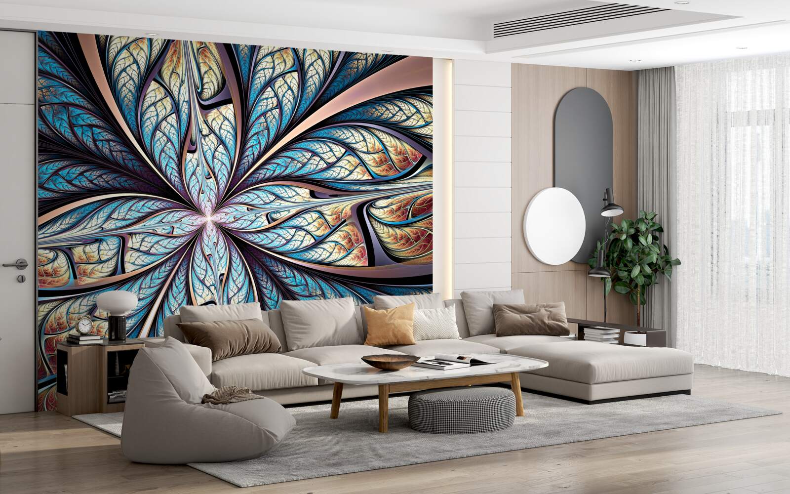 Fototapeta liście palmowe w abstrakcji