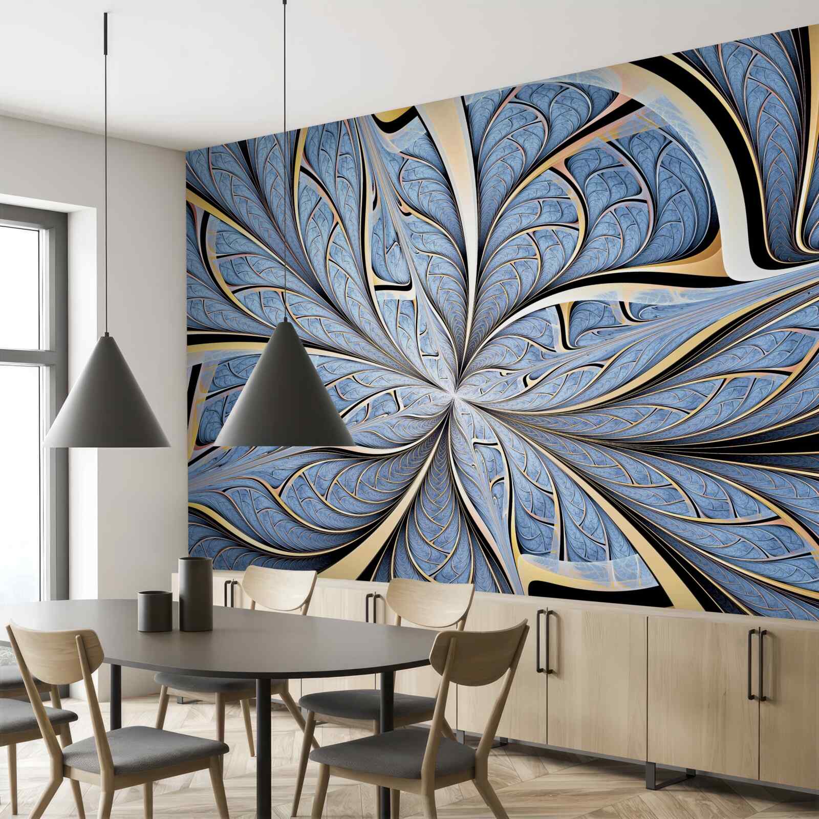 Fototapeta sufit wykonany jest ze szkła, zapewniając widok na niebo