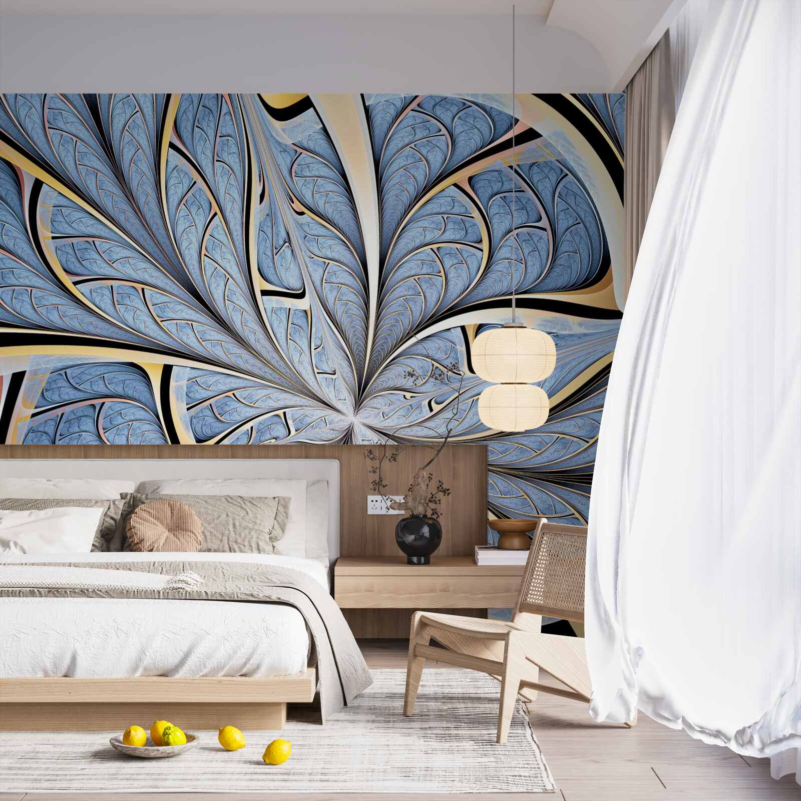 Fototapeta sufit wykonany jest ze szkła, zapewniając widok na niebo