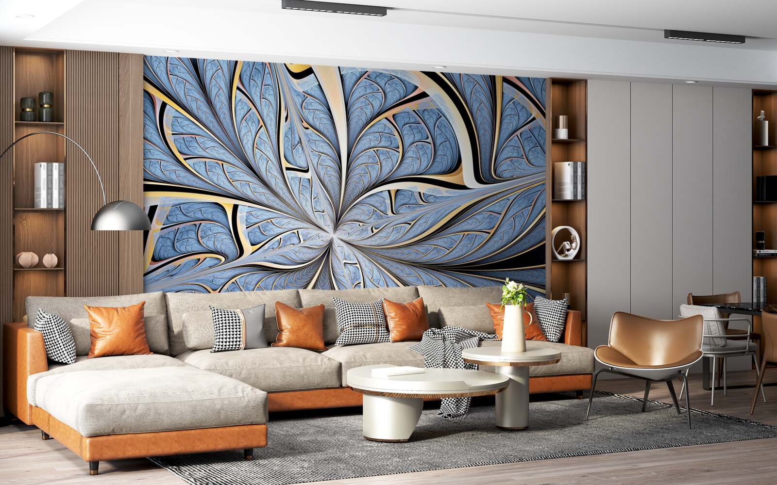 Fototapeta sufit wykonany jest ze szkła, zapewniając widok na niebo