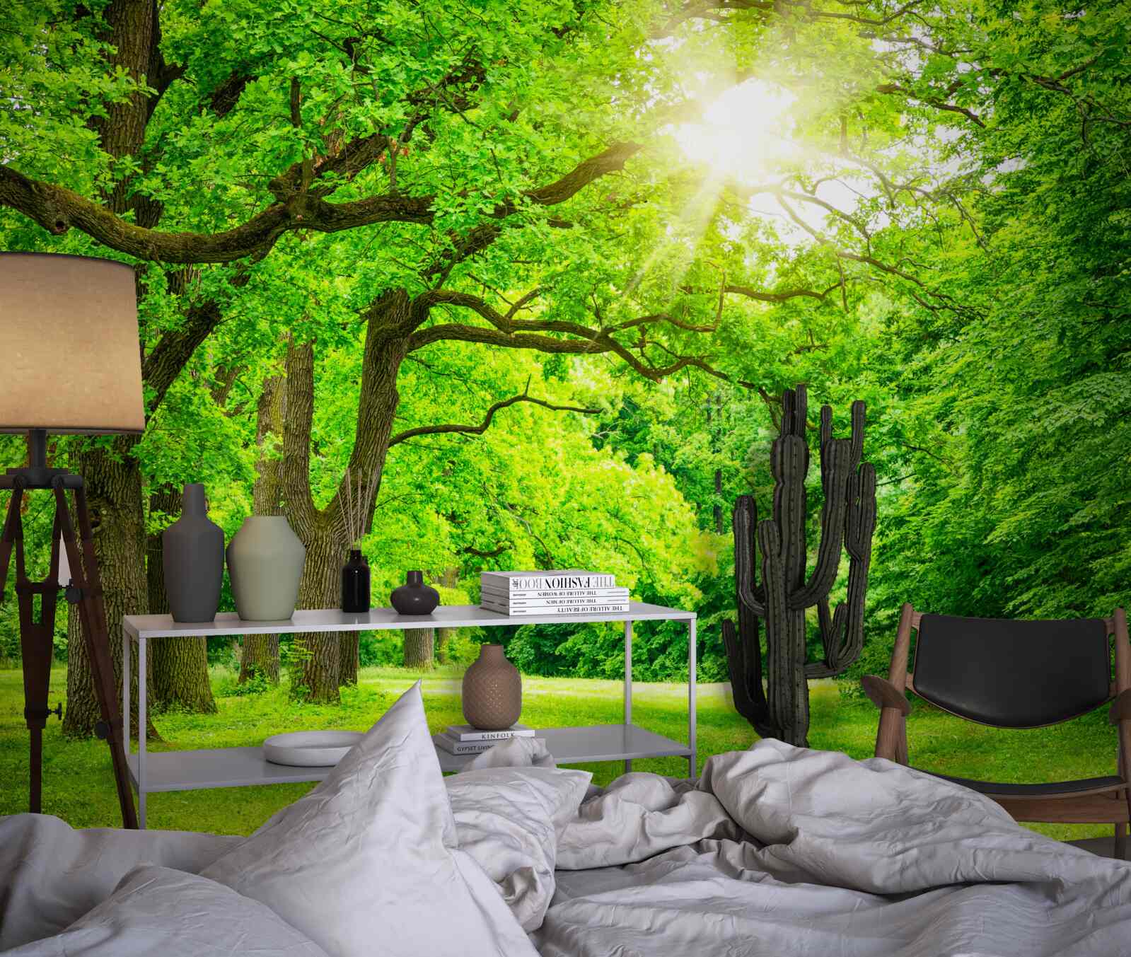 Fototapeta malowniczy krajobraz letniego lasu