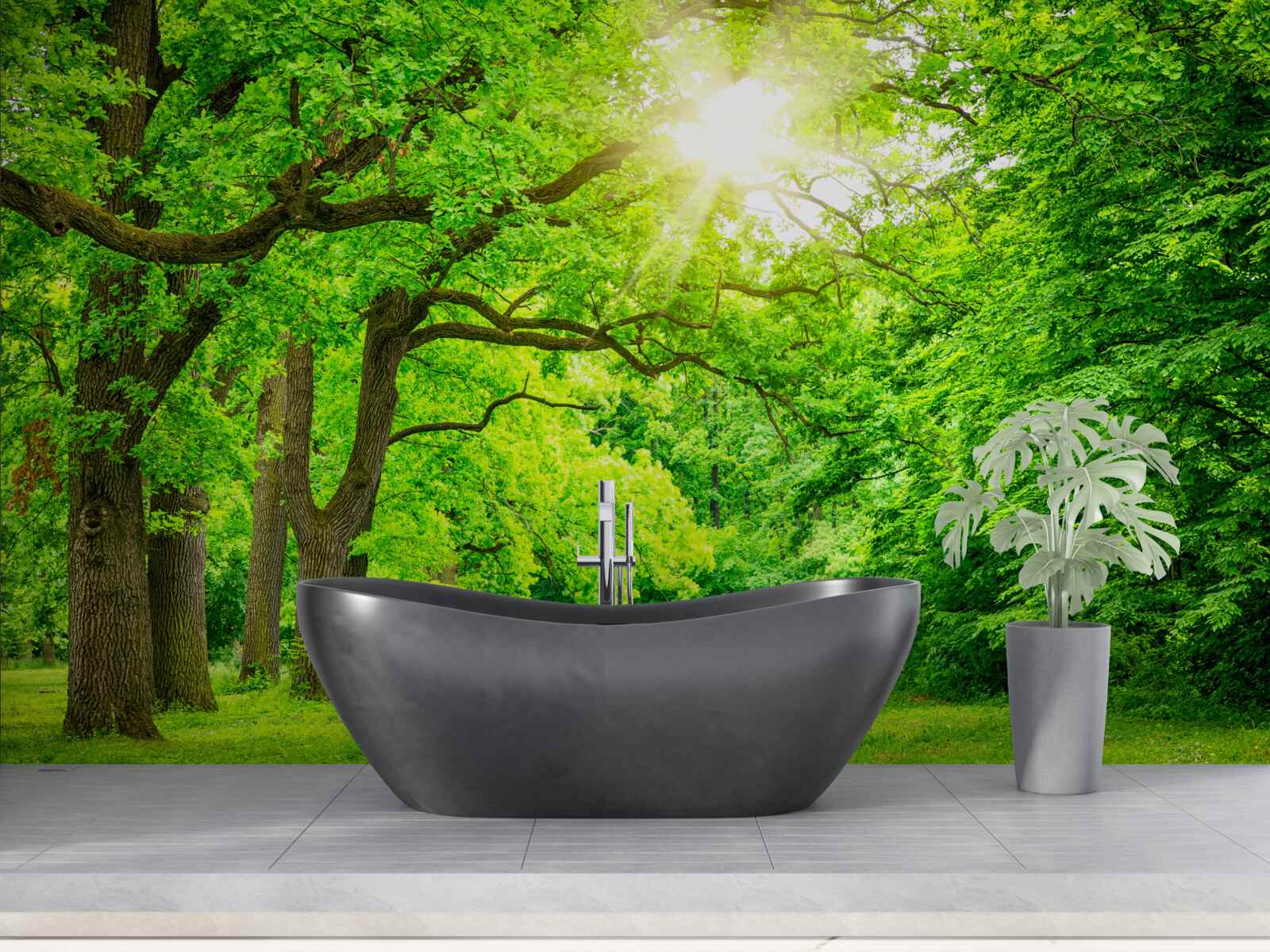 Fototapeta malowniczy krajobraz letniego lasu