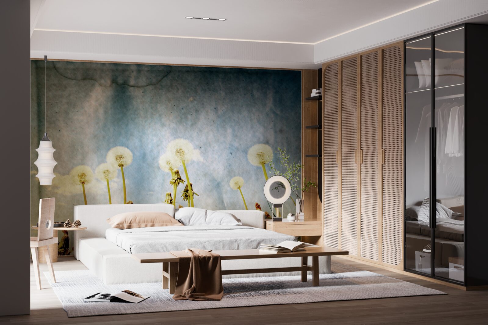 Fototapeta zachód słońca witają wdzięczne mlecze