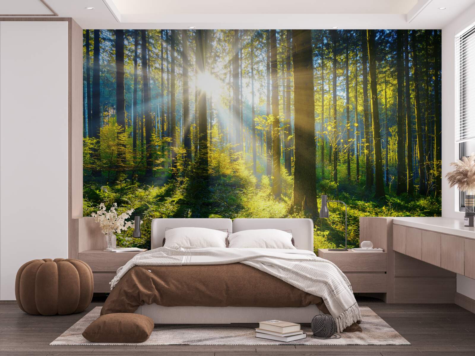 Fototapeta jasne światło ogrzewa zaciemniony zarośla