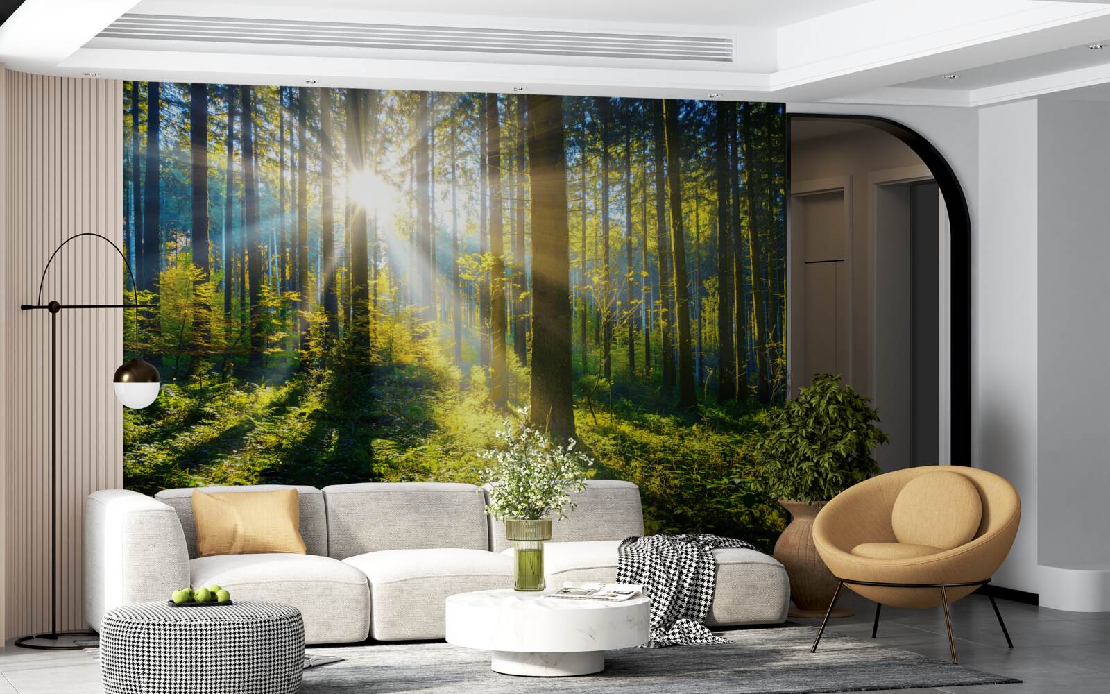 Fototapeta jasne światło ogrzewa zaciemniony zarośla