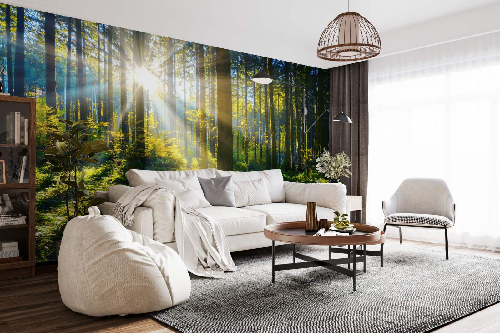 Fototapeta jasne światło ogrzewa zaciemniony zarośla