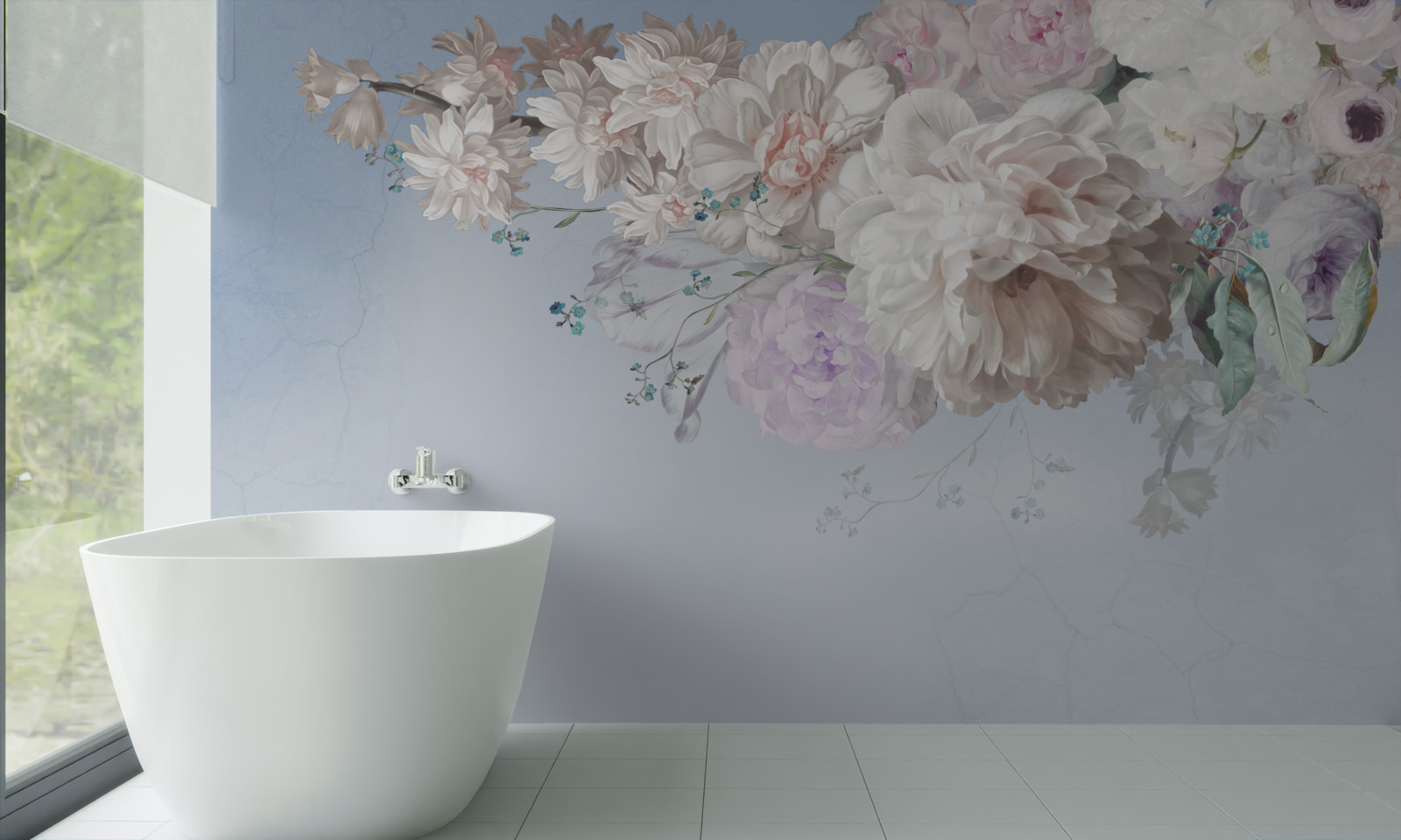 Fototapeta cienka gałąź dojrzałego drzewa w pełnym rozkwicie