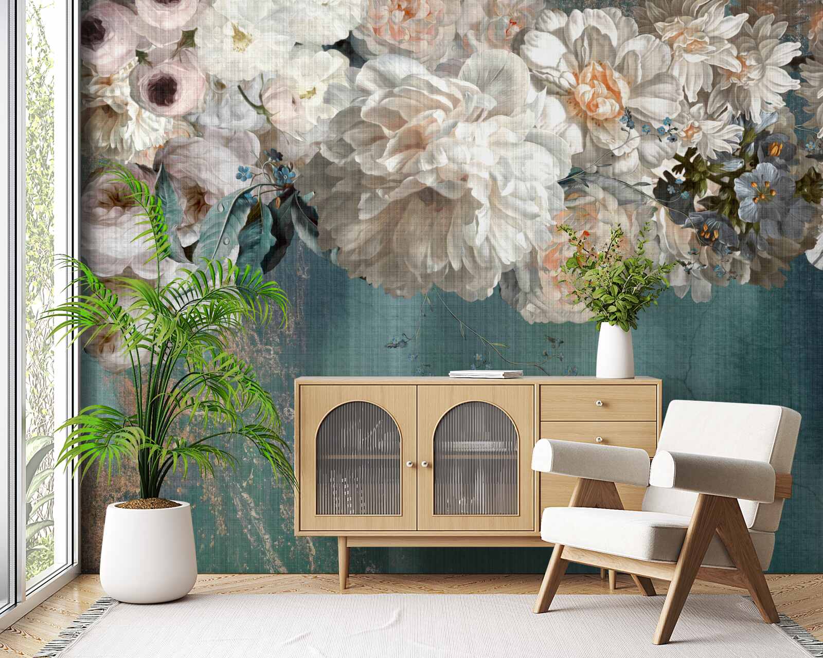 Fototapeta masywna gałąź pokryta pąkami kwiatowymi