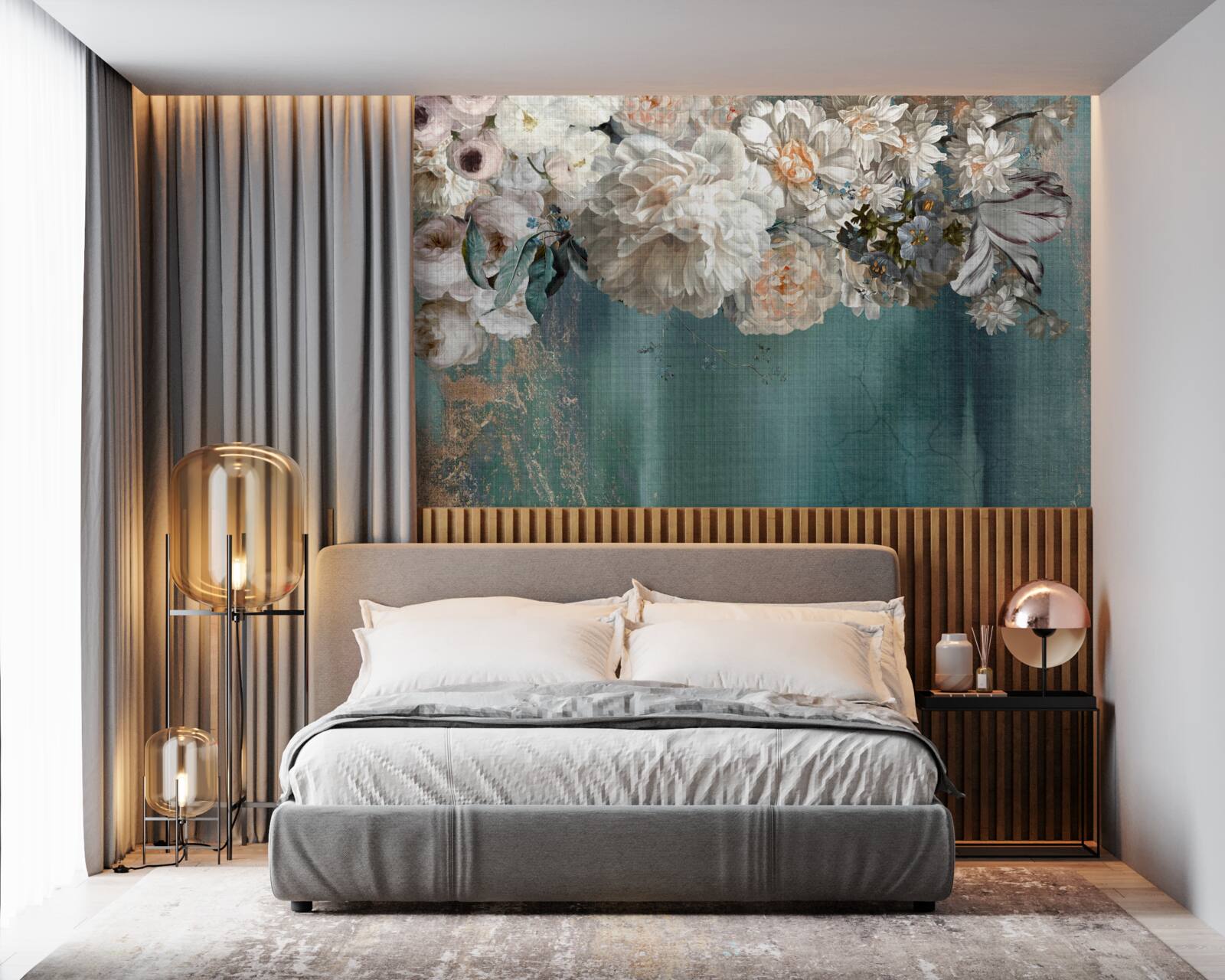 Fototapeta masywna gałąź pokryta pąkami kwiatowymi