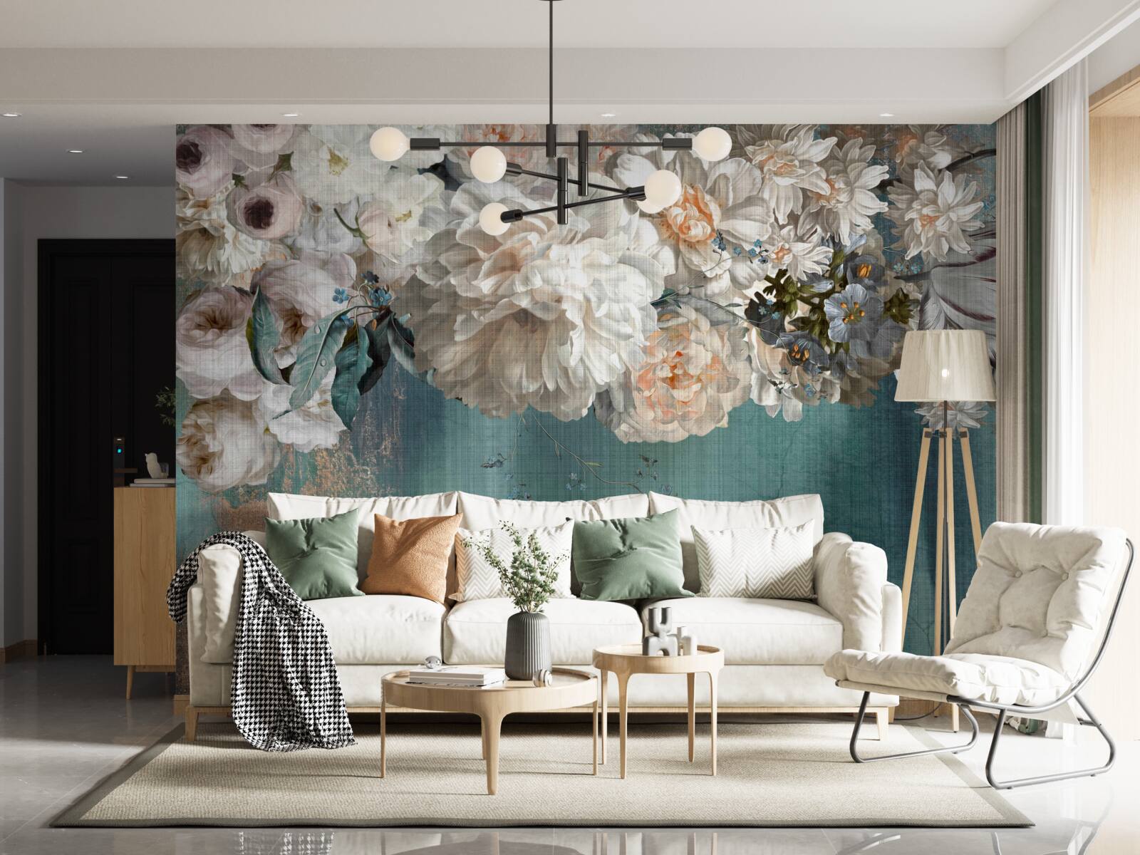 Fototapeta masywna gałąź pokryta pąkami kwiatowymi