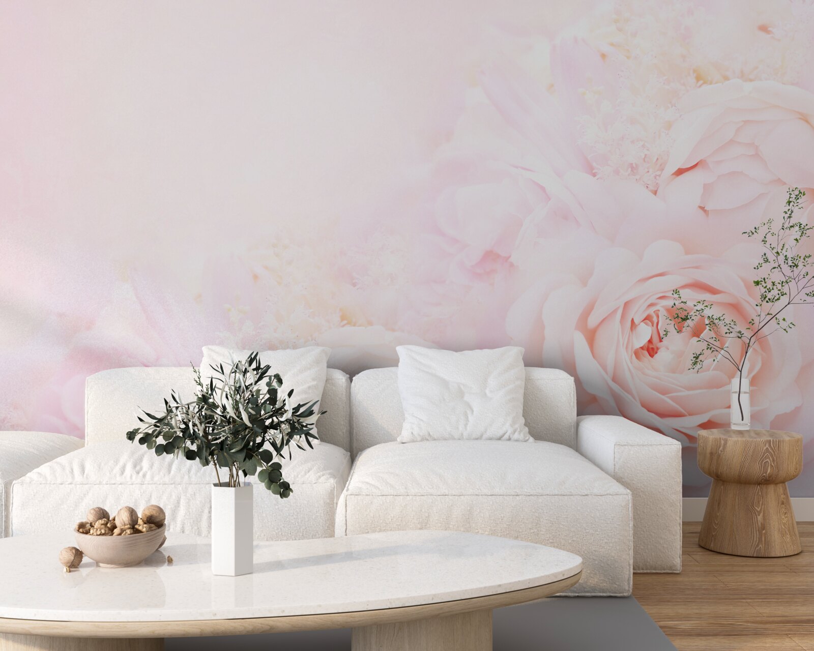 Fototapeta miękkie różowe kwiaty róży