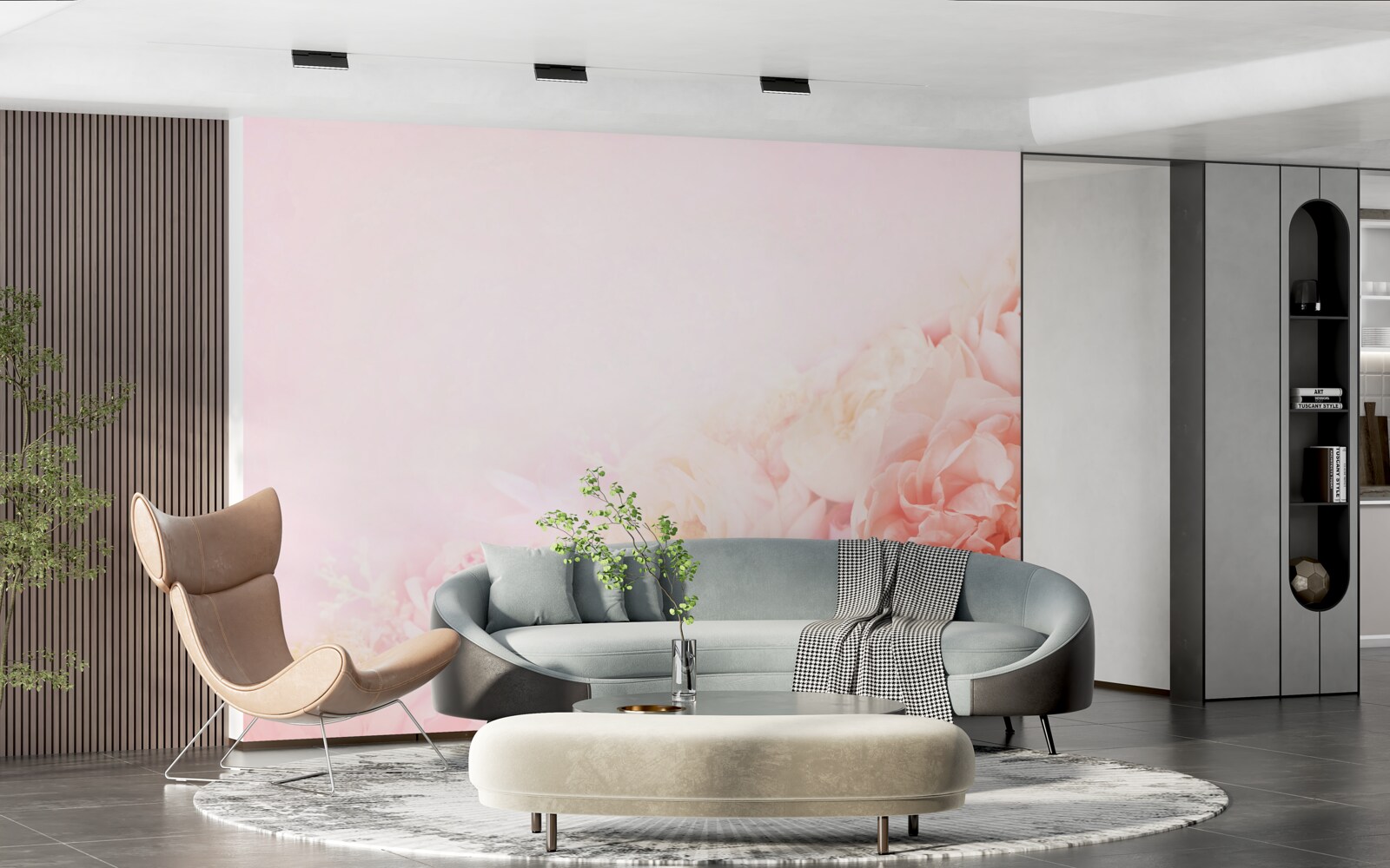 Fototapeta cienkie różowe kwiaty