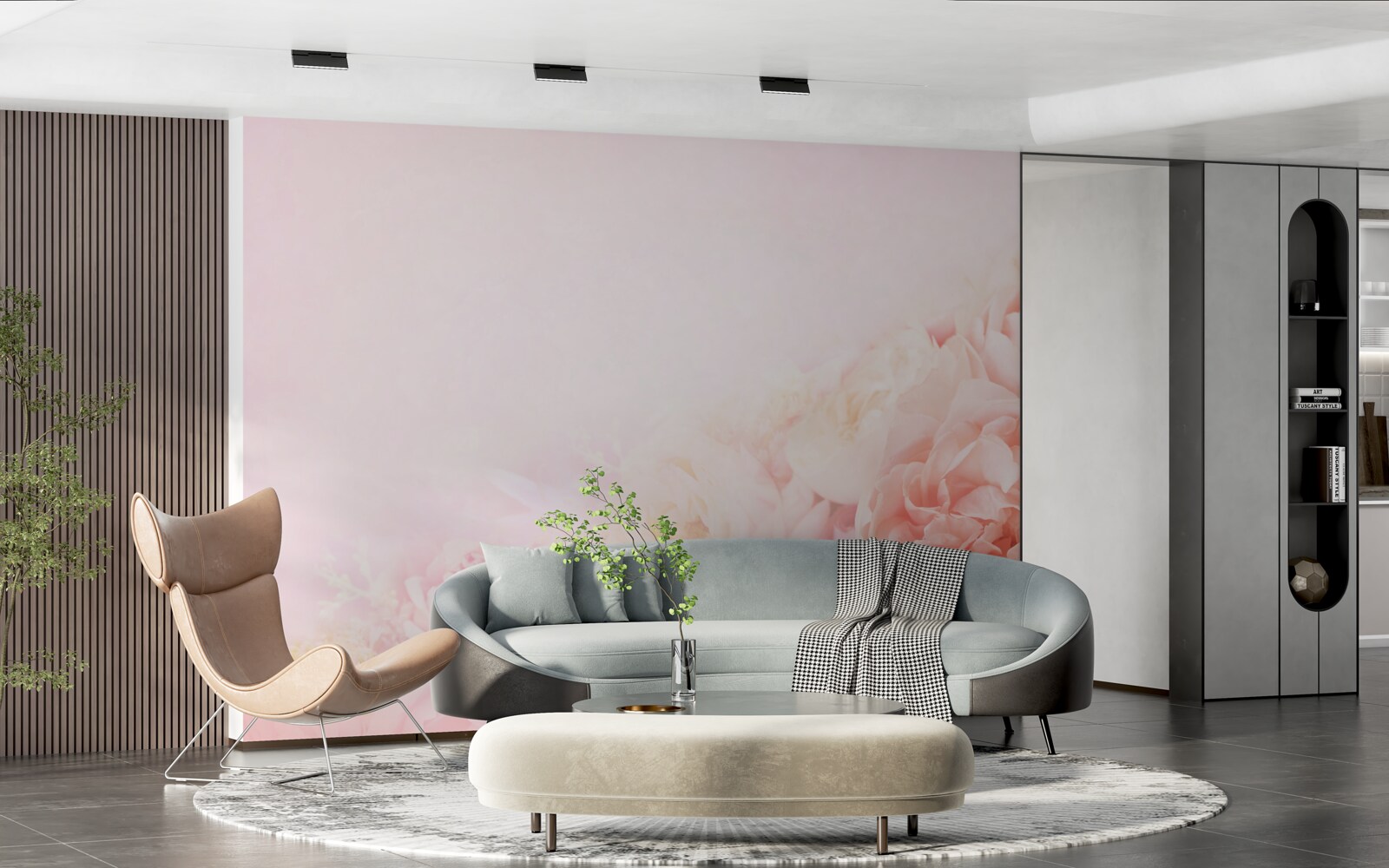 Fototapeta cienkie różowe kwiaty