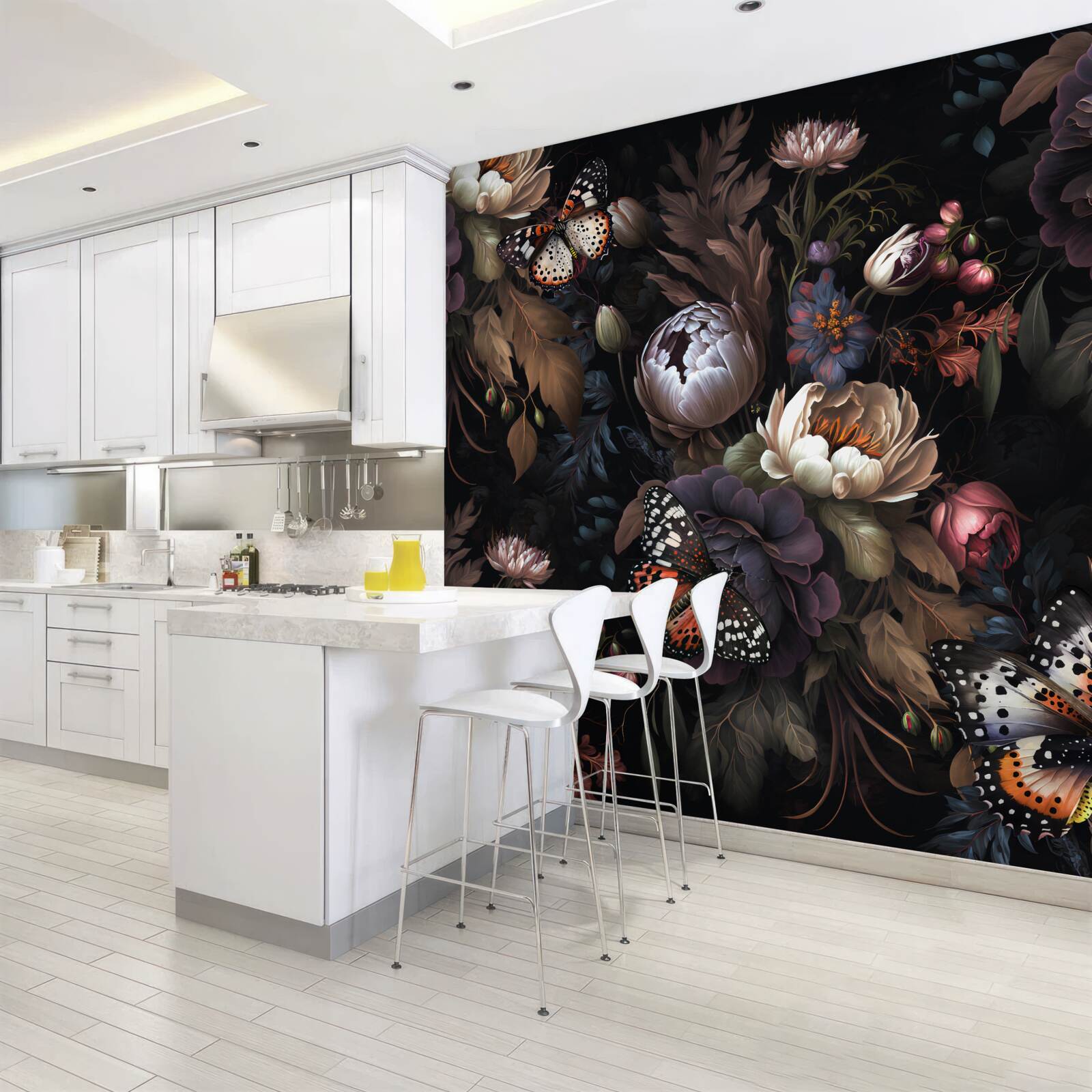 Fototapeta gdy zapada noc, kwiaty zasypiają