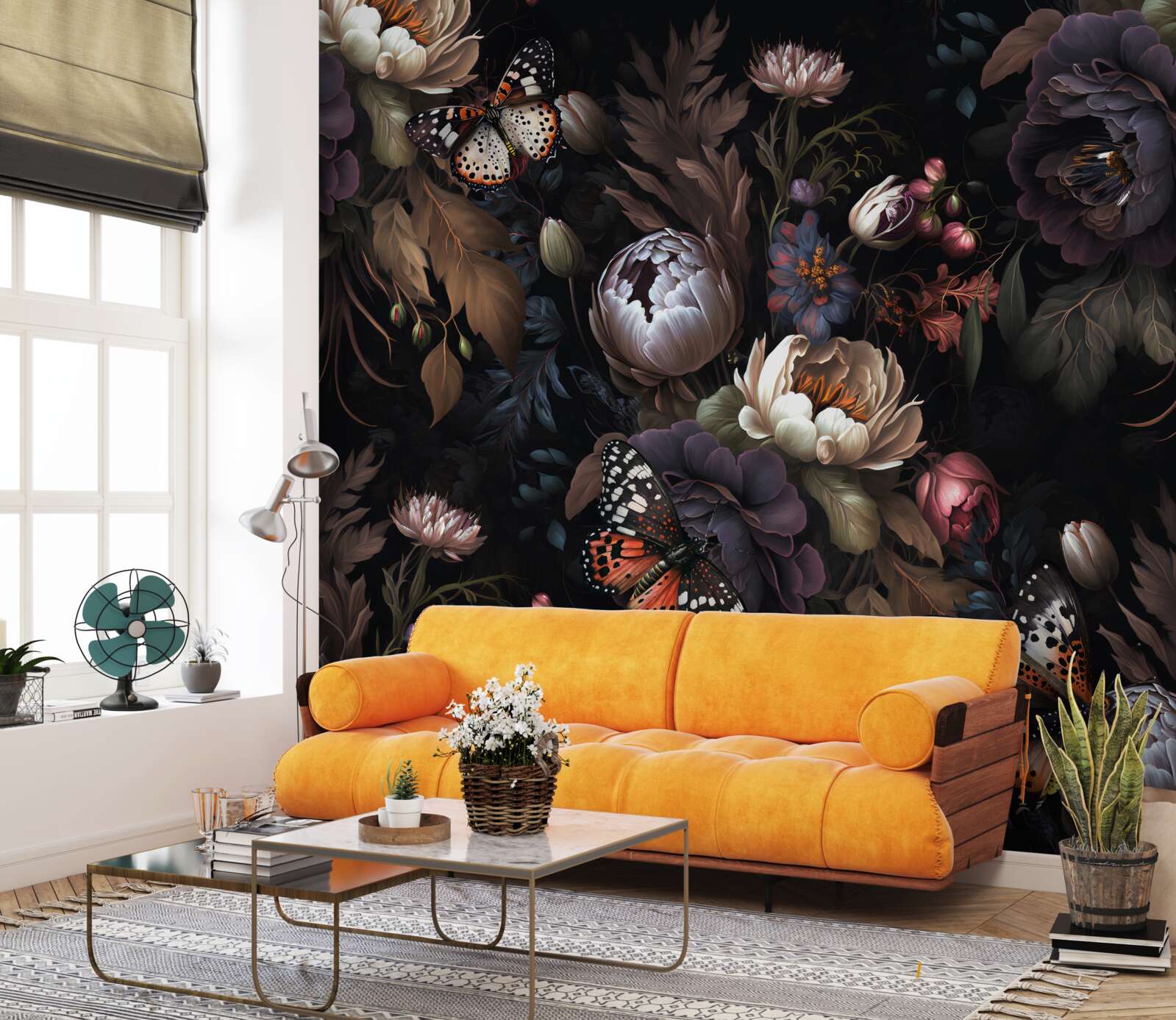 Fototapeta gdy zapada noc, kwiaty zasypiają