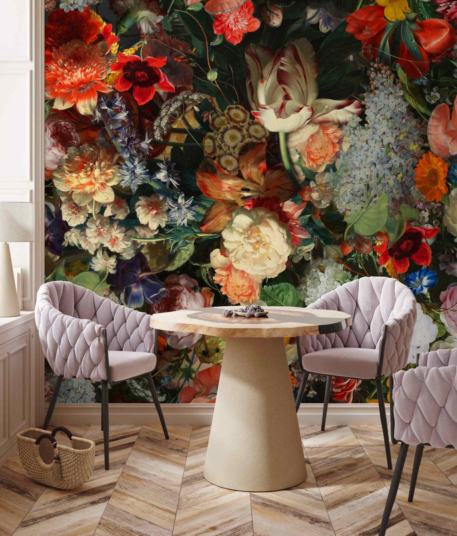 Fototapeta Żywe kwiaty sezonowe w pełnym letnim rozkwicie