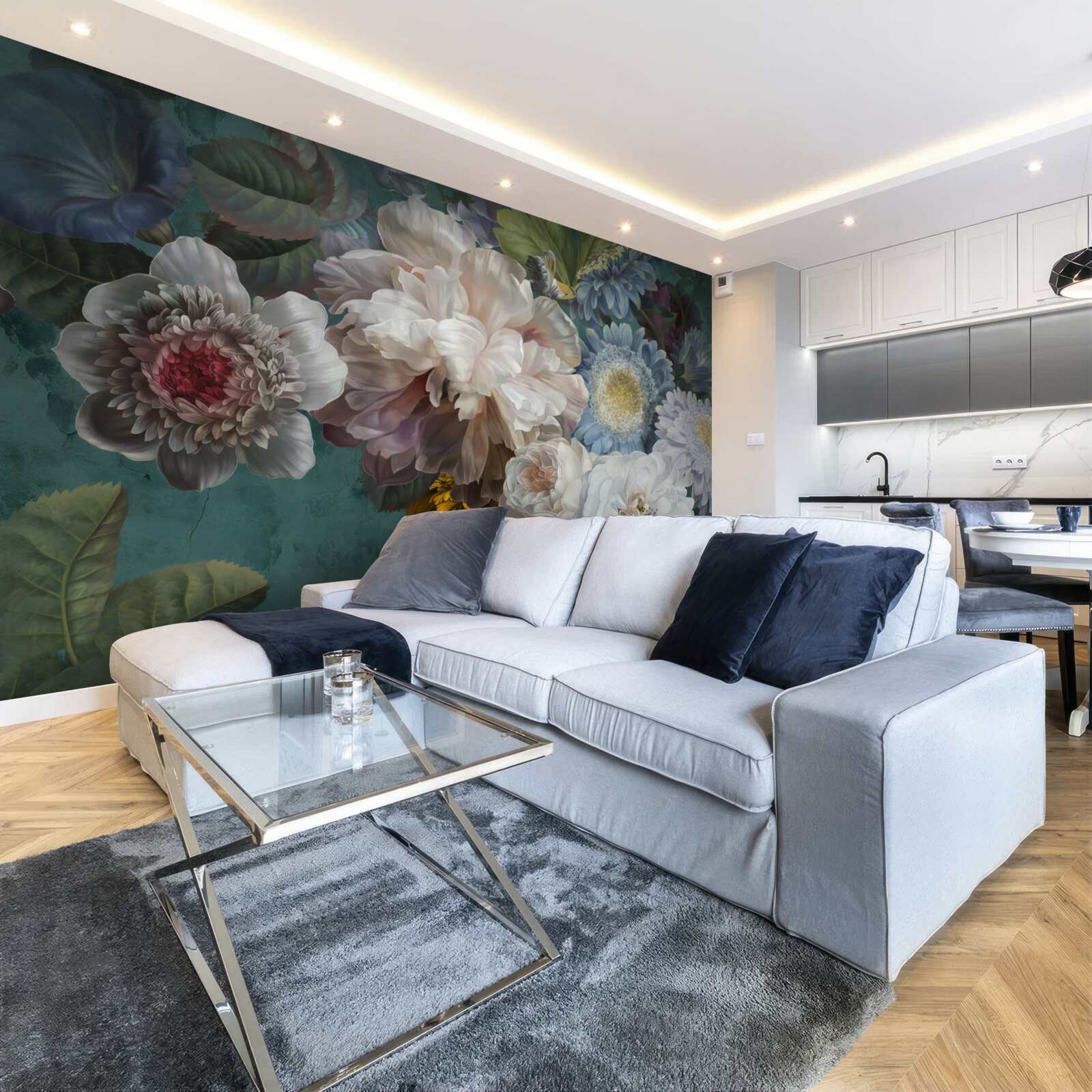 Fototapeta kompozycja wdzięcznych i subtelnych kwiatów