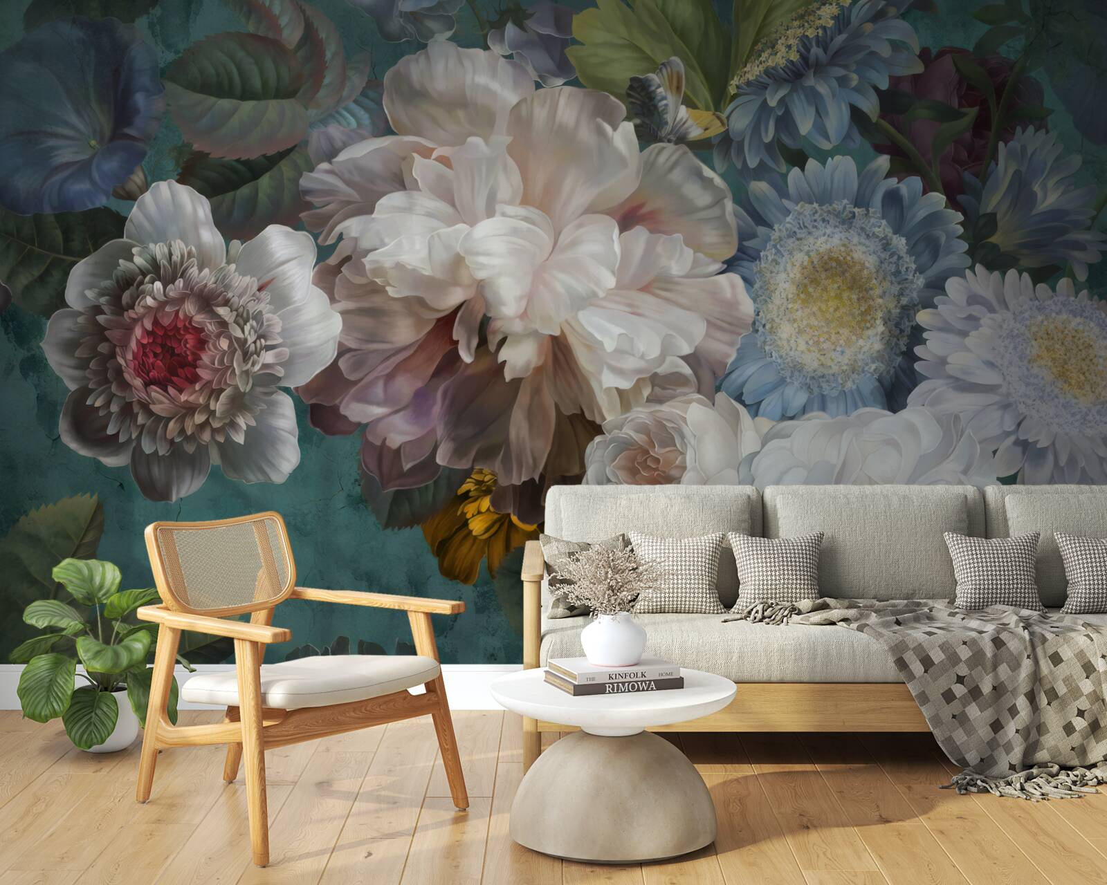 Fototapeta kompozycja wdzięcznych i subtelnych kwiatów