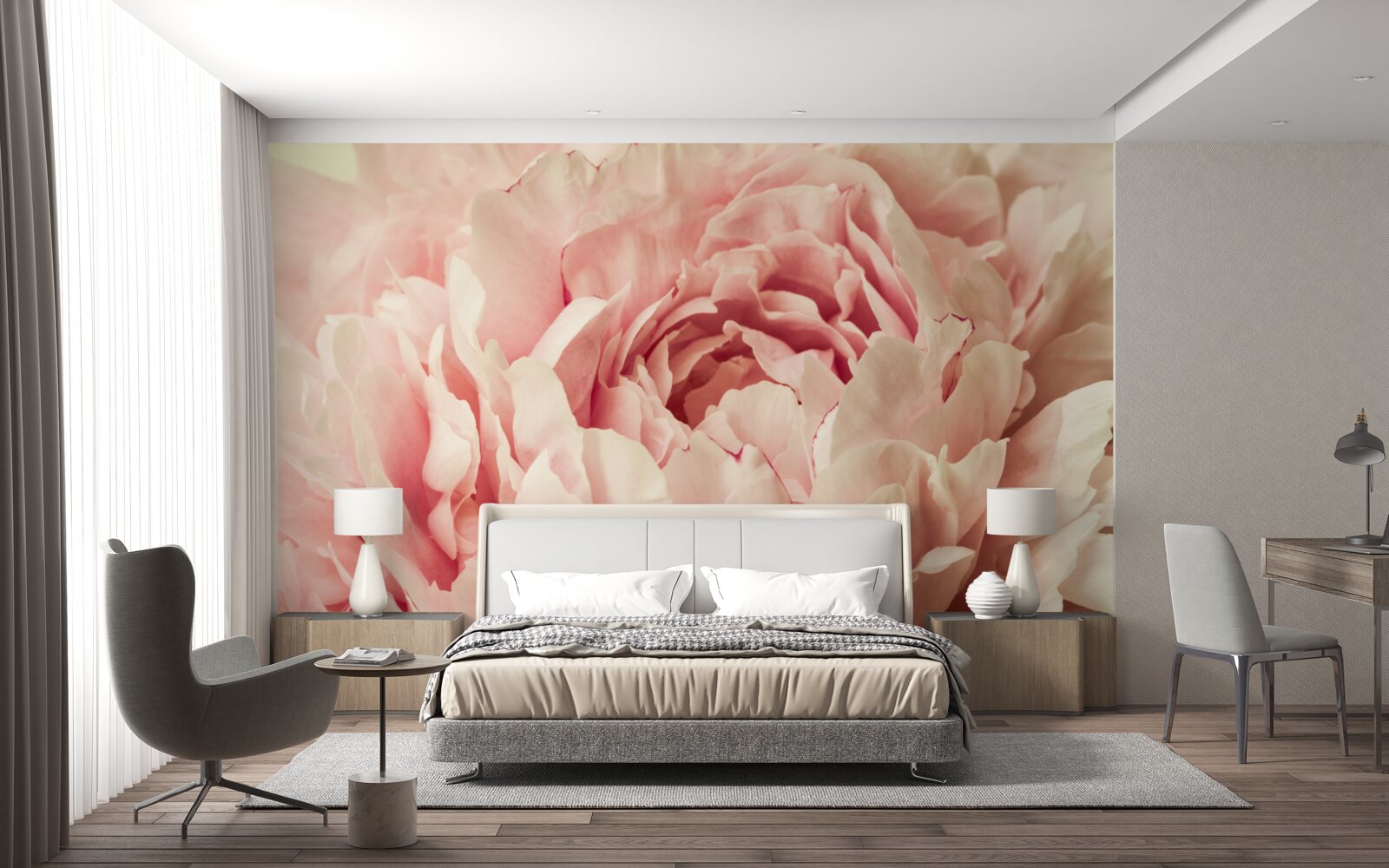 Fototapeta delikatne granulki kwiatu asteru