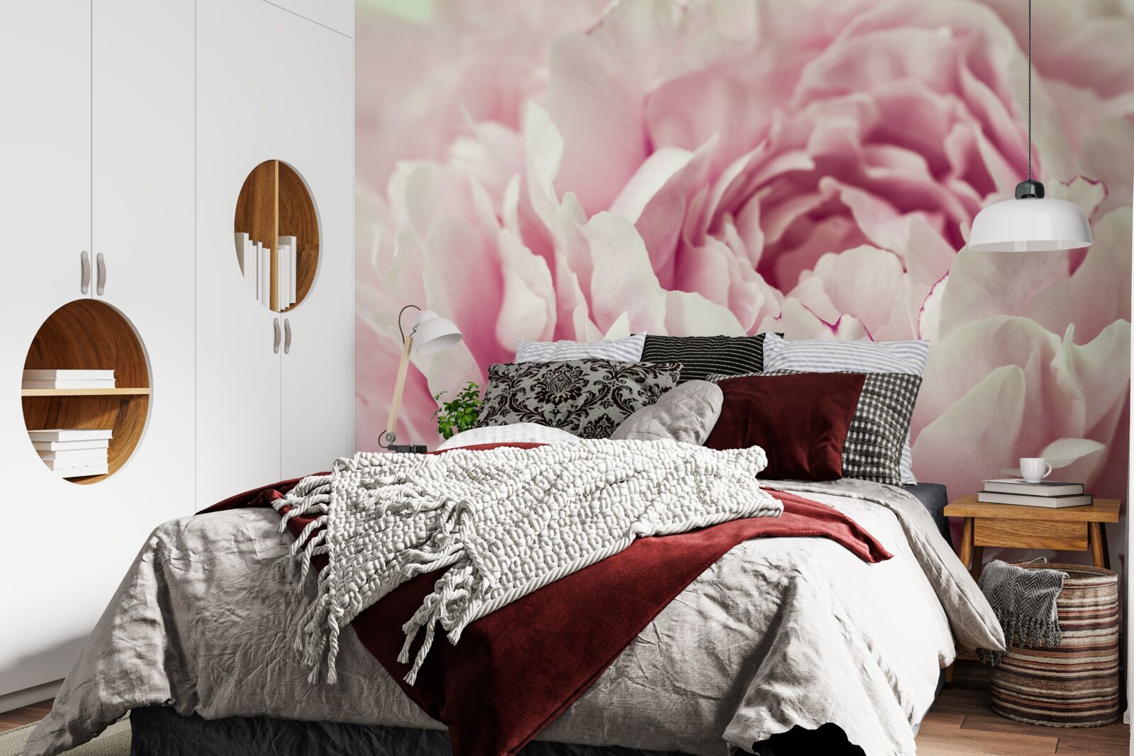 Fototapeta miękkie liście różowego kwiatu